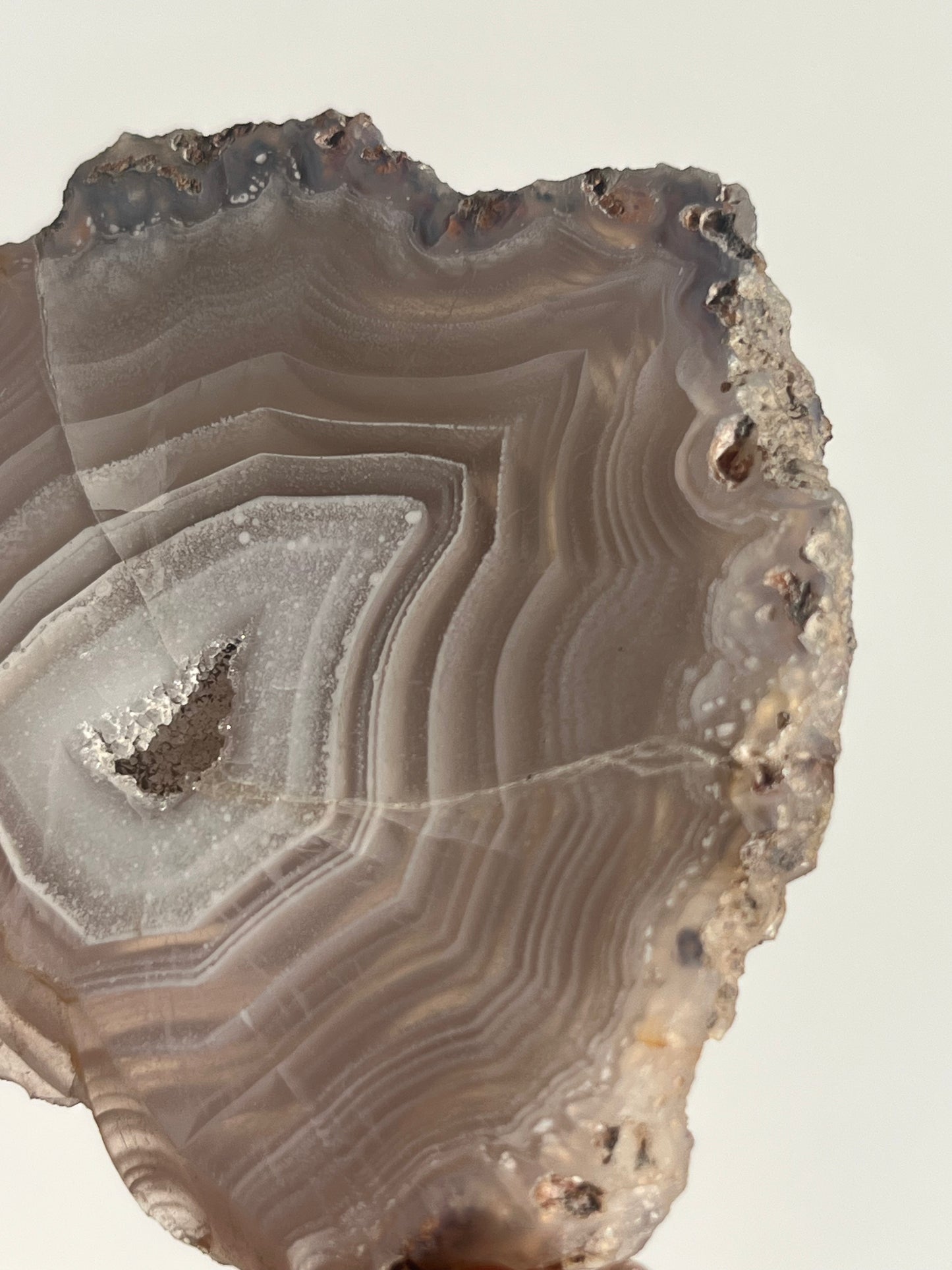 Purple Laguna Agate Slice with White Platelet Suspensions & Parallax Effect B