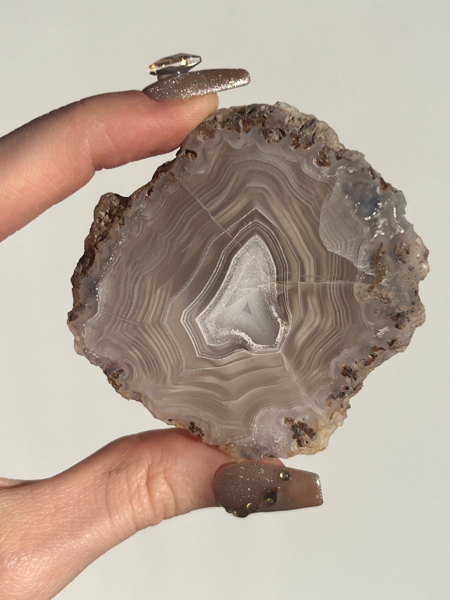Purple Laguna Agate Slice with Parallax Effect C