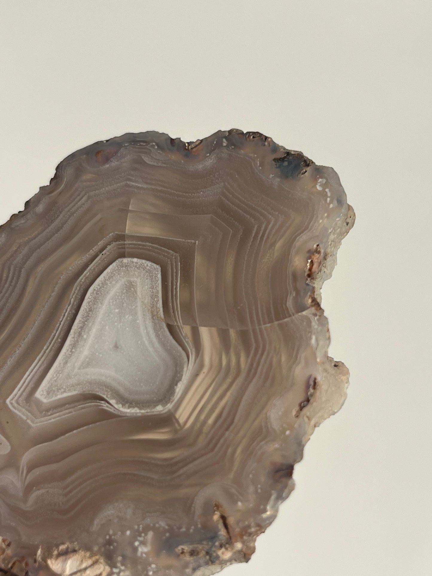 Purple Laguna Agate Slice with White Platelet Suspensions and Parallax Effect D