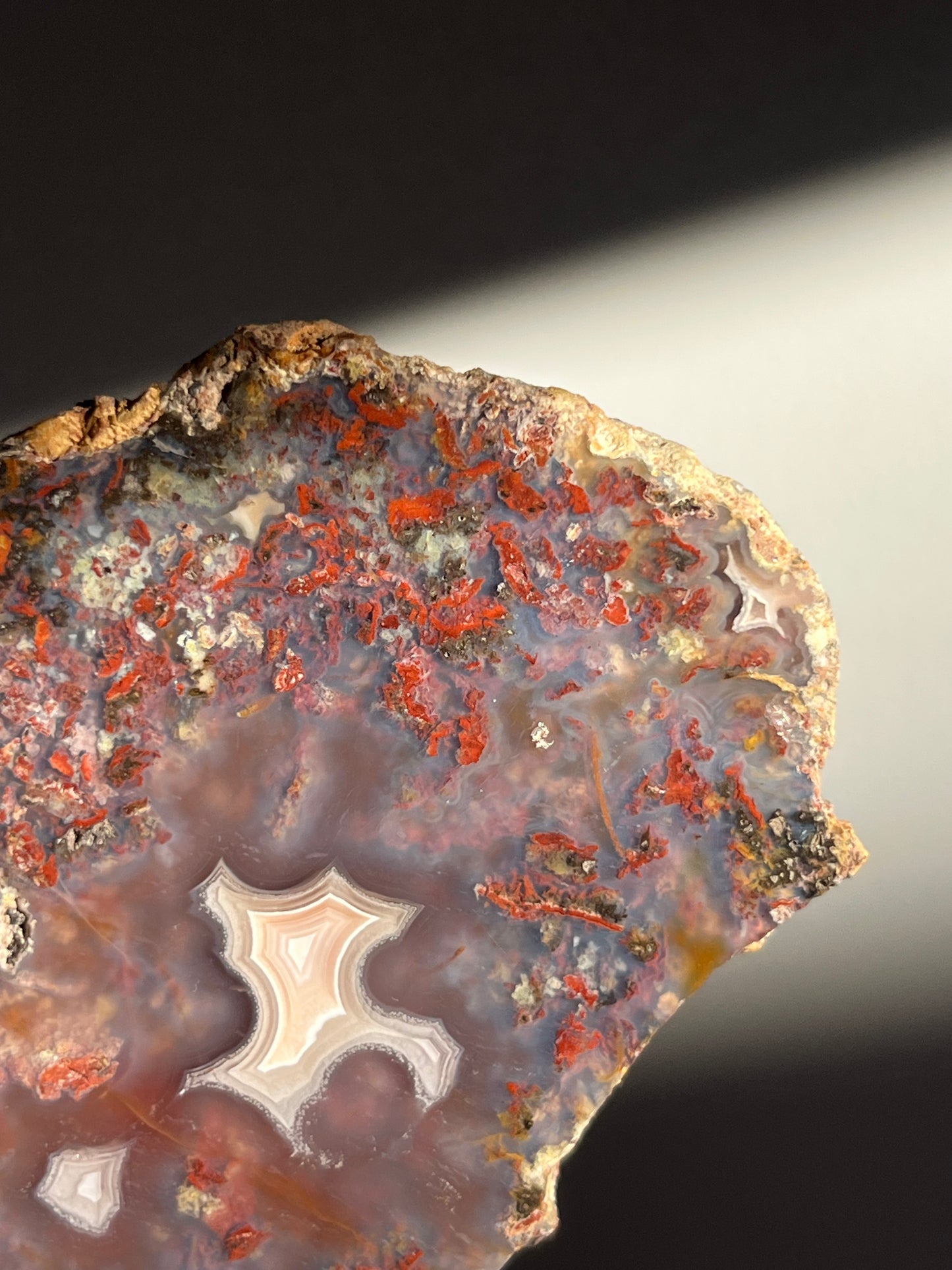 "Jam" Laguna Agate with Multicoloured Moss Inclusions