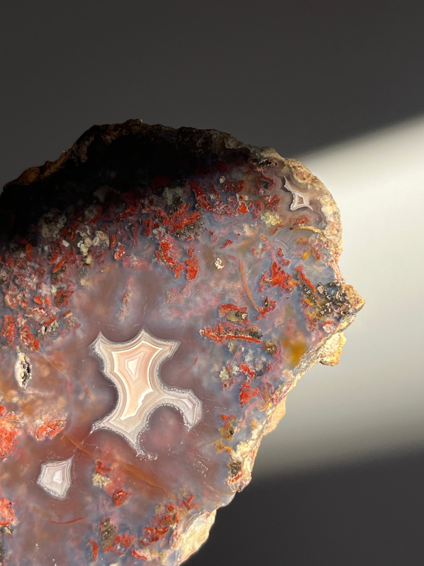 "Jam" Laguna Agate with Multicoloured Moss Inclusions