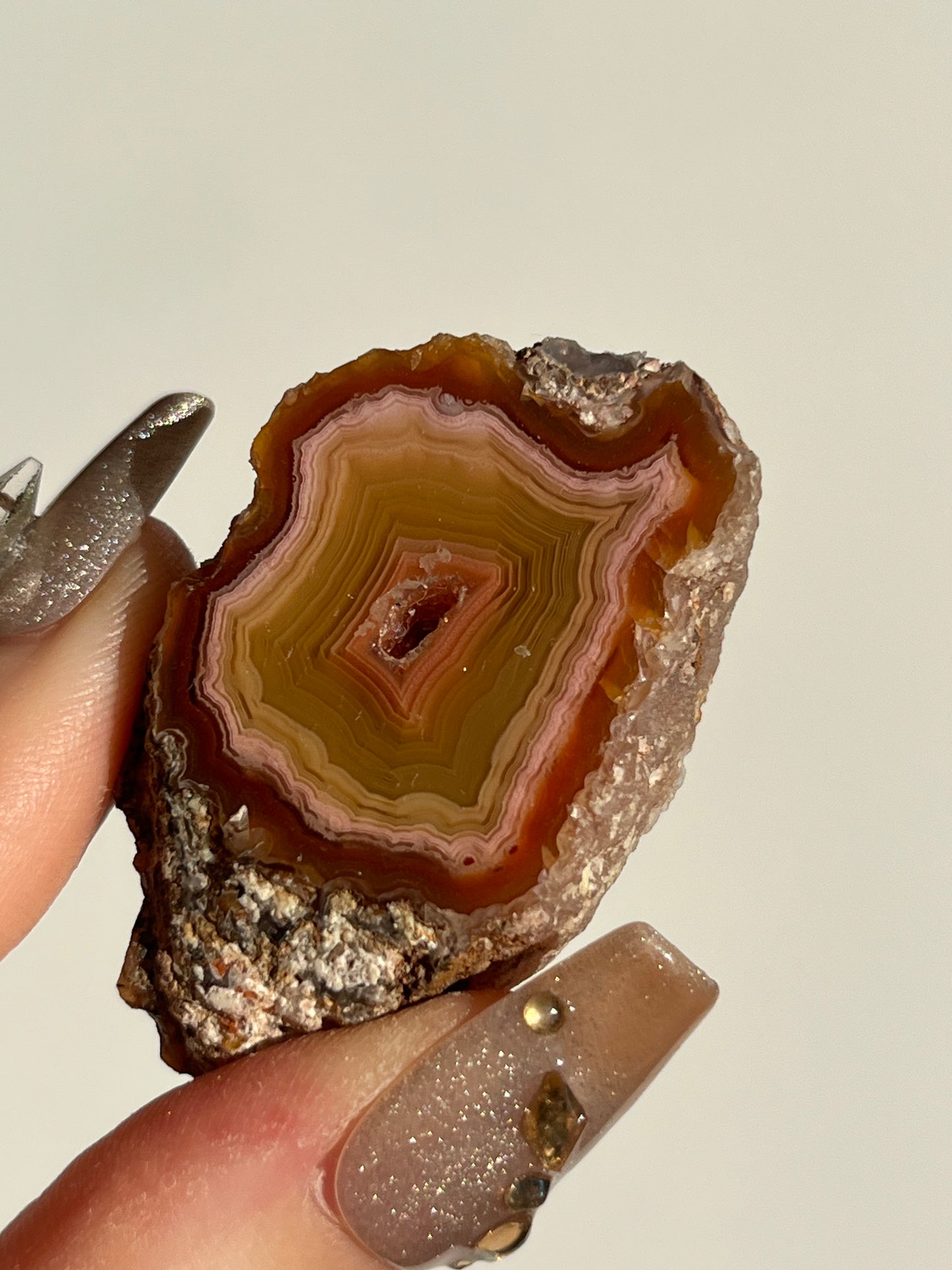 Peach & Red Laguna Agate with Parallax Effect Pair C (You Choose)