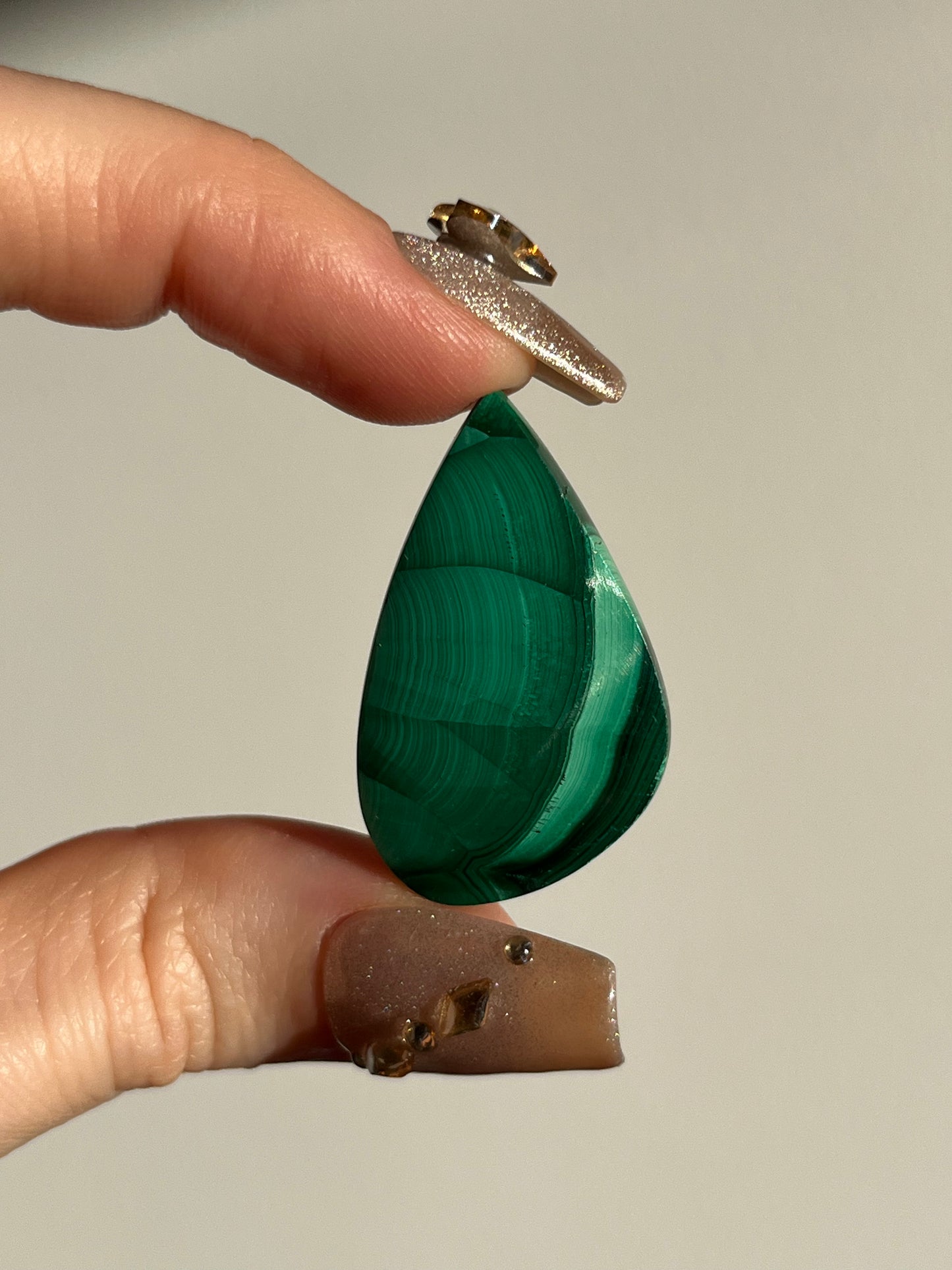 Malachite Freeform Teardrop Cabochon (You Choose)