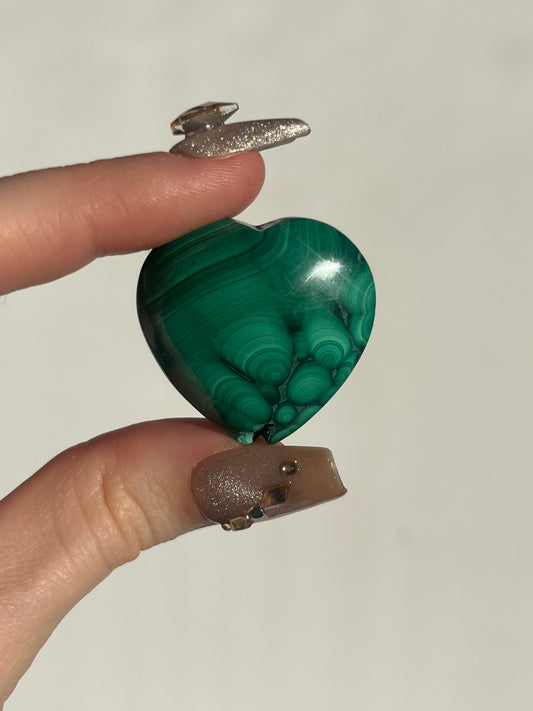 Malachite Heart Carving (Intuitively Chosen)