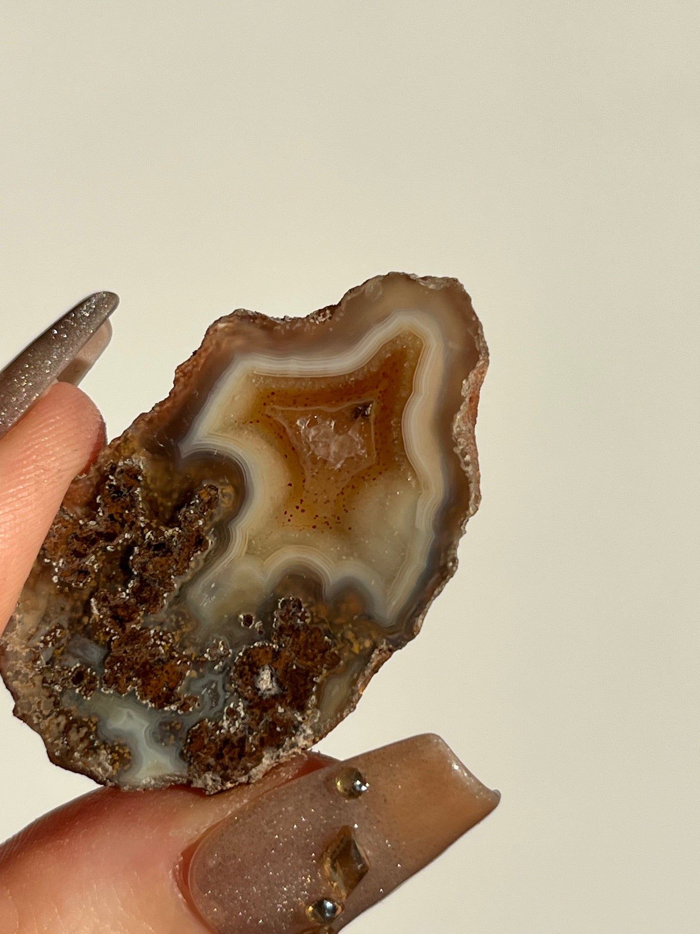 Malawi Agate with Platelets & Parallax Effect Pair B