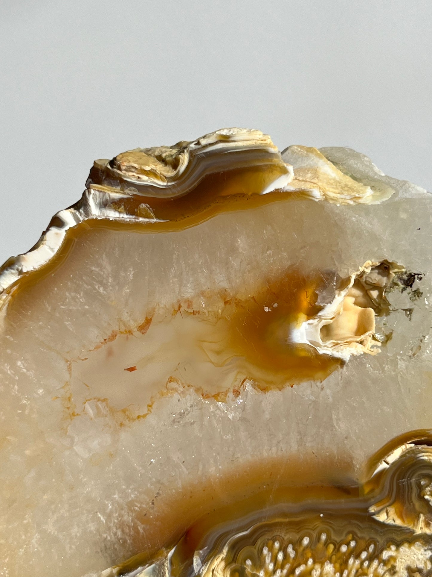 Natural Carnelian Agate and Sagenite Slab A
