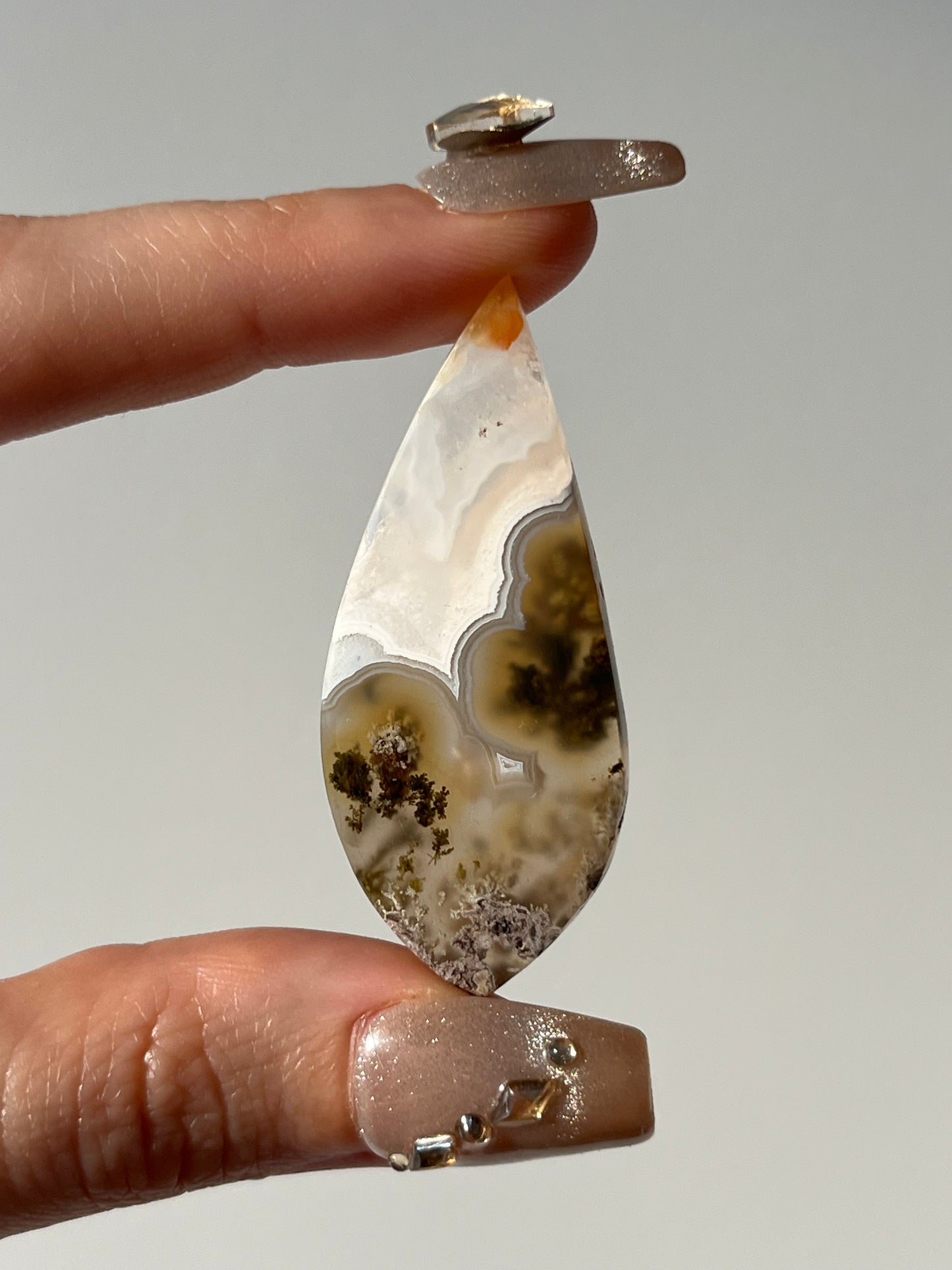 Nebula Agate and Scenic Moss Cabochon (You Choose)