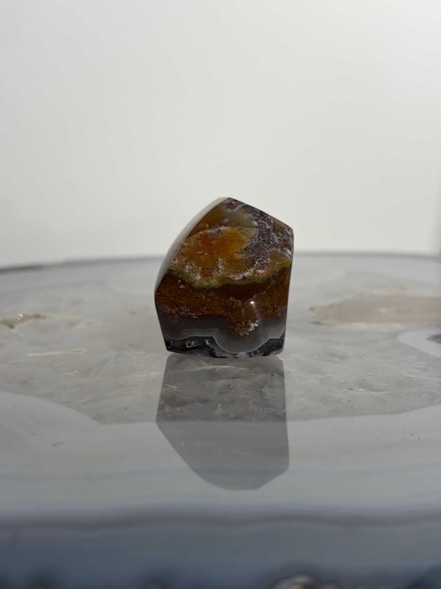 Nebula Agate Freeform with Dendritic Inclusions S