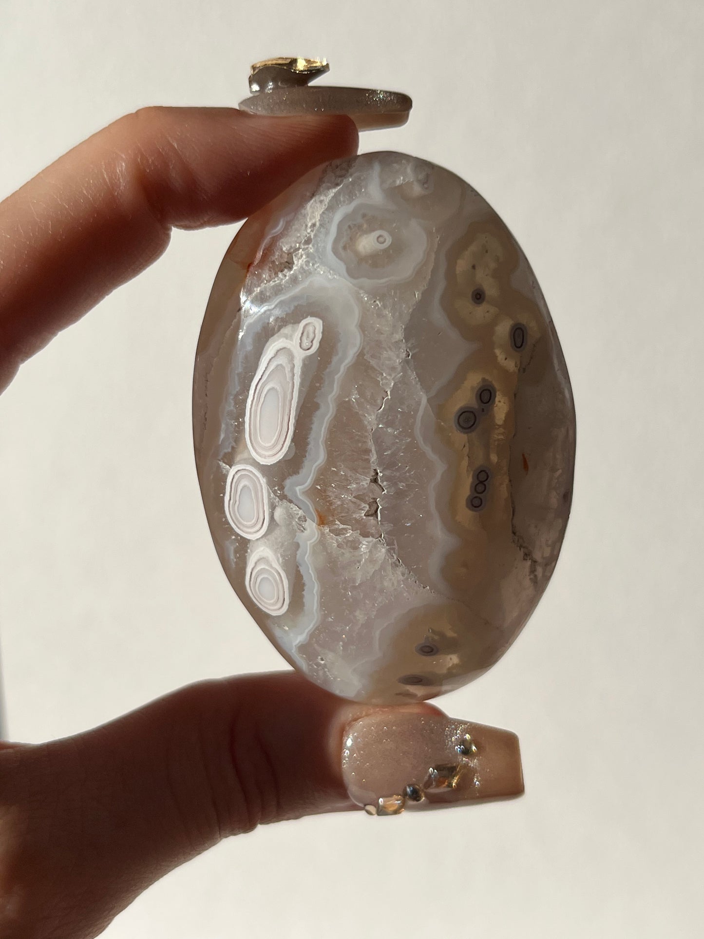 Druzy Orbicular Nebula Agate Palmstone A (Collector's Choice)