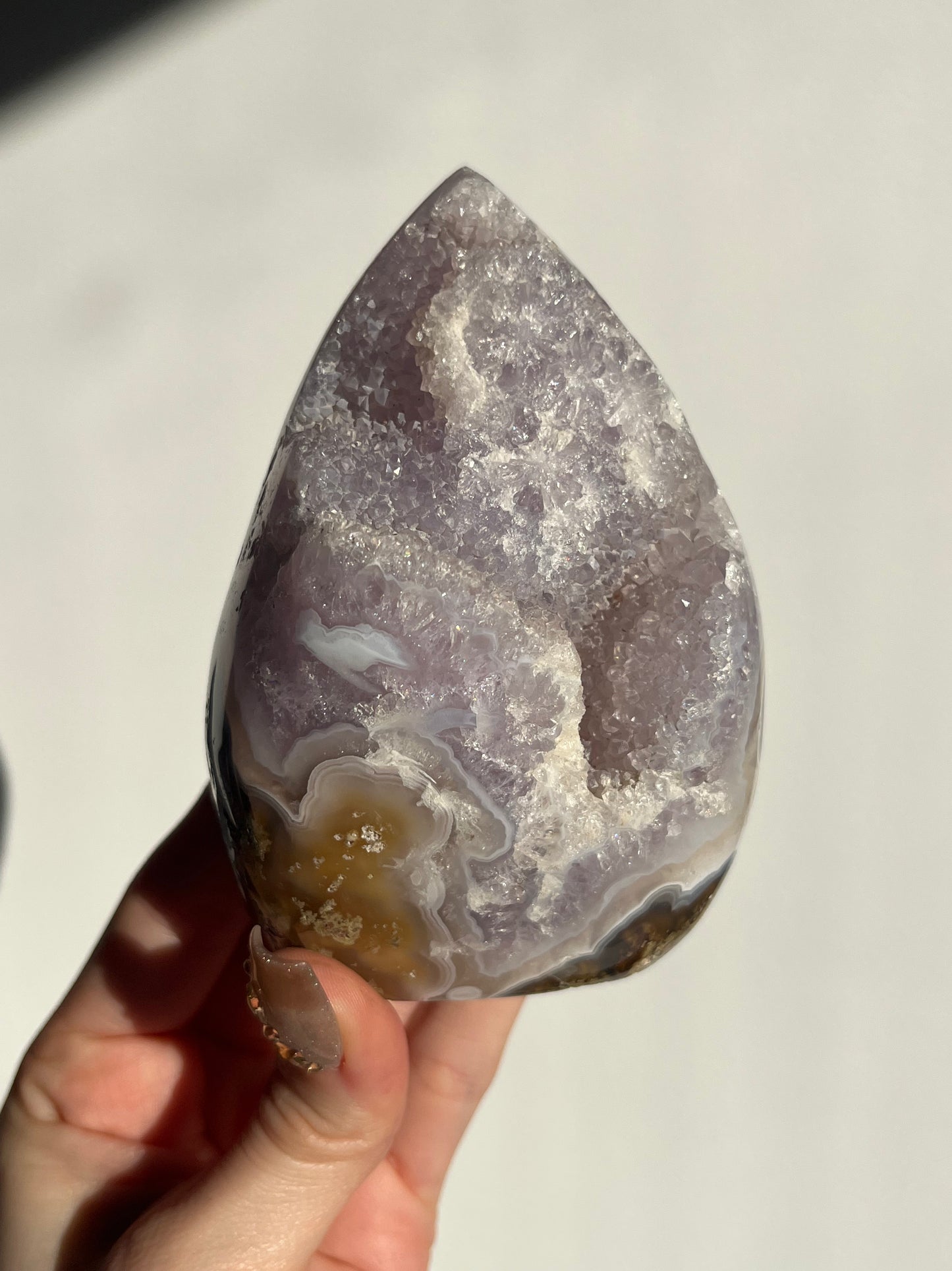 ‘Aurelia’ Nebula Agate with Amethyst and Scenic Moss Flame with Dendritic Inclusions