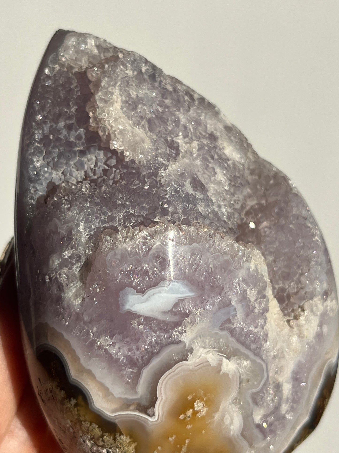 ‘Aurelia’ Nebula Agate with Amethyst and Scenic Moss Flame with Dendritic Inclusions