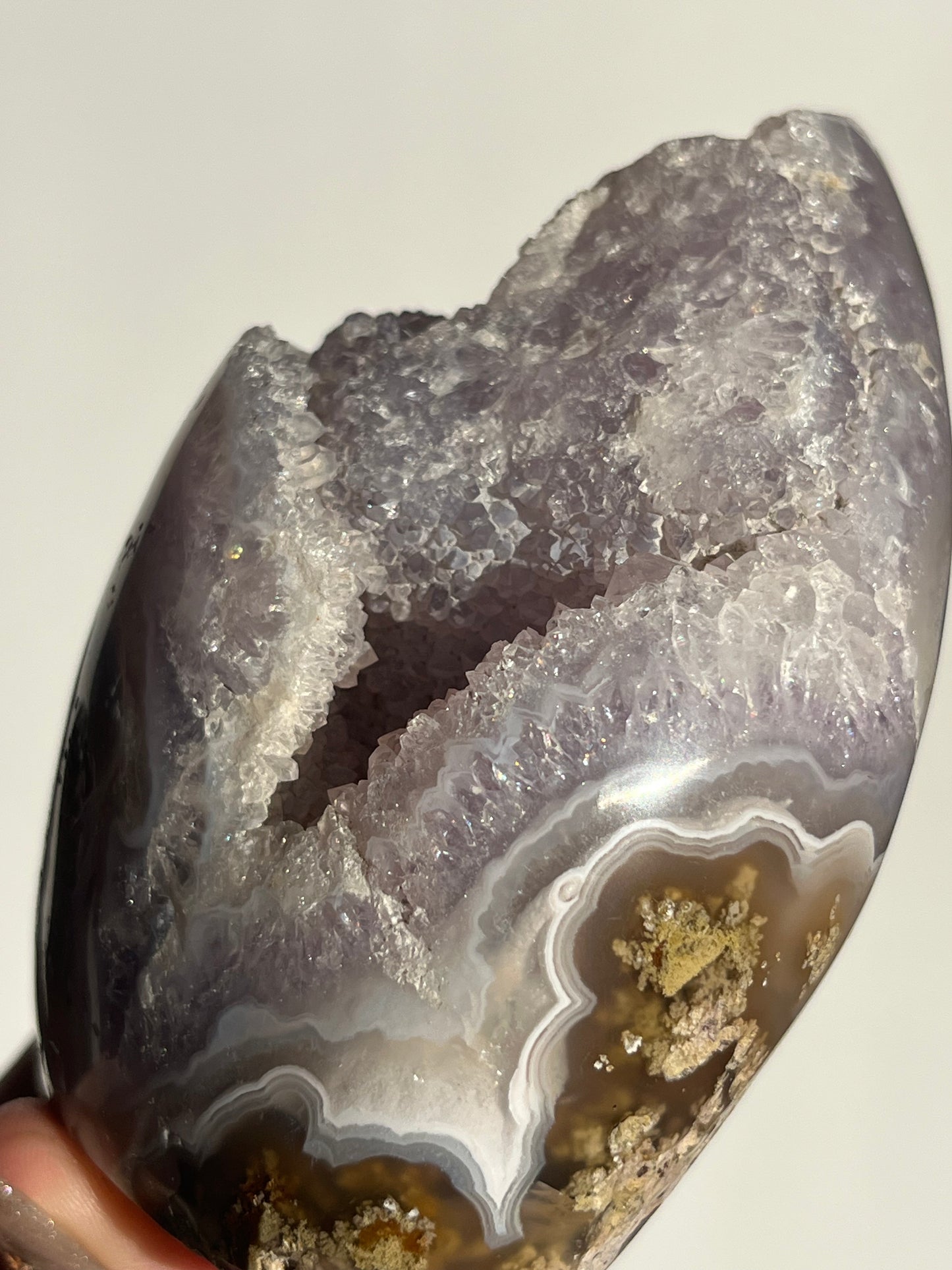 ‘Aurelia’ Nebula Agate with Amethyst and Scenic Moss Flame with Dendritic Inclusions