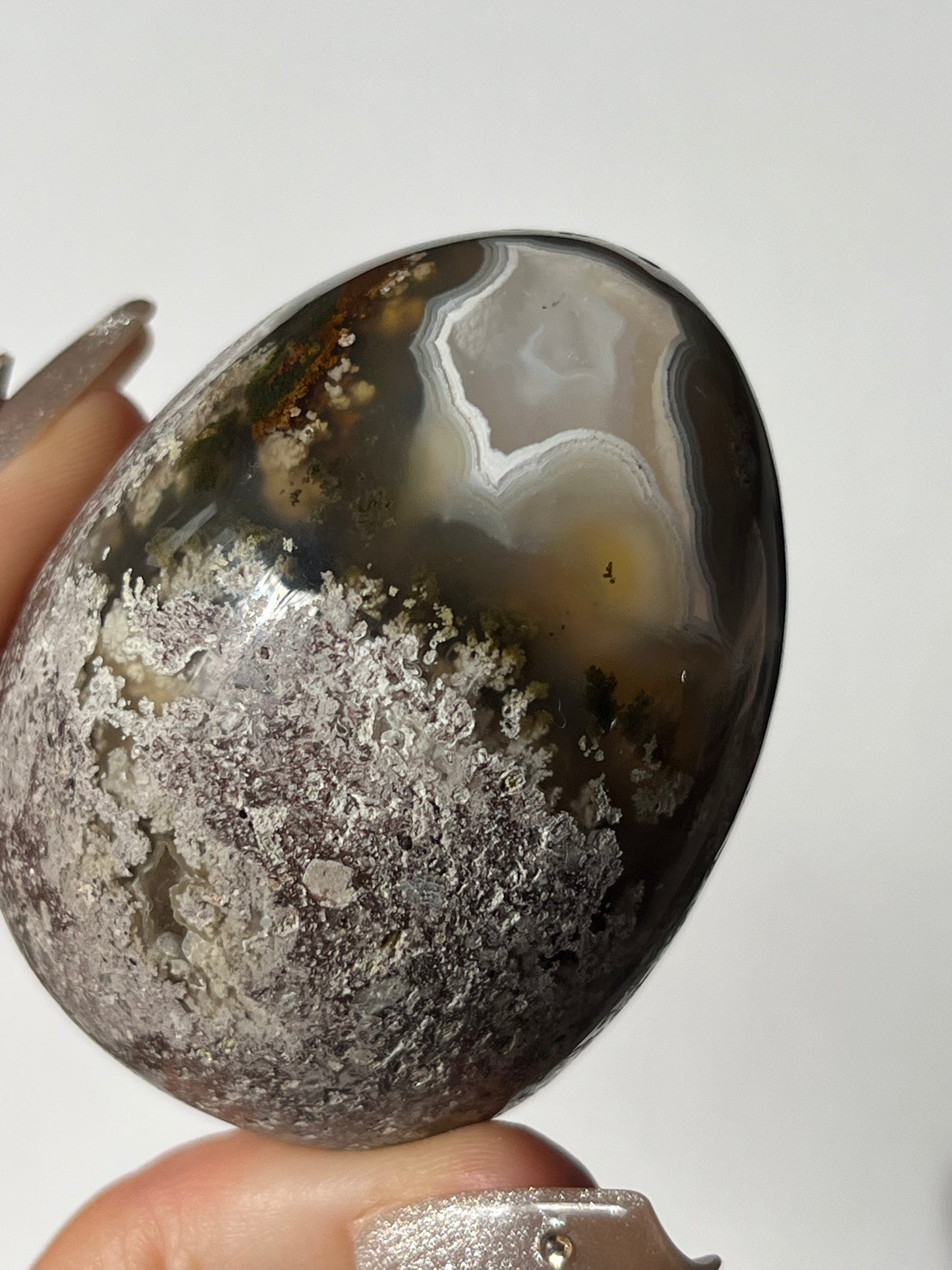 Nebula Agate Egg Carving B