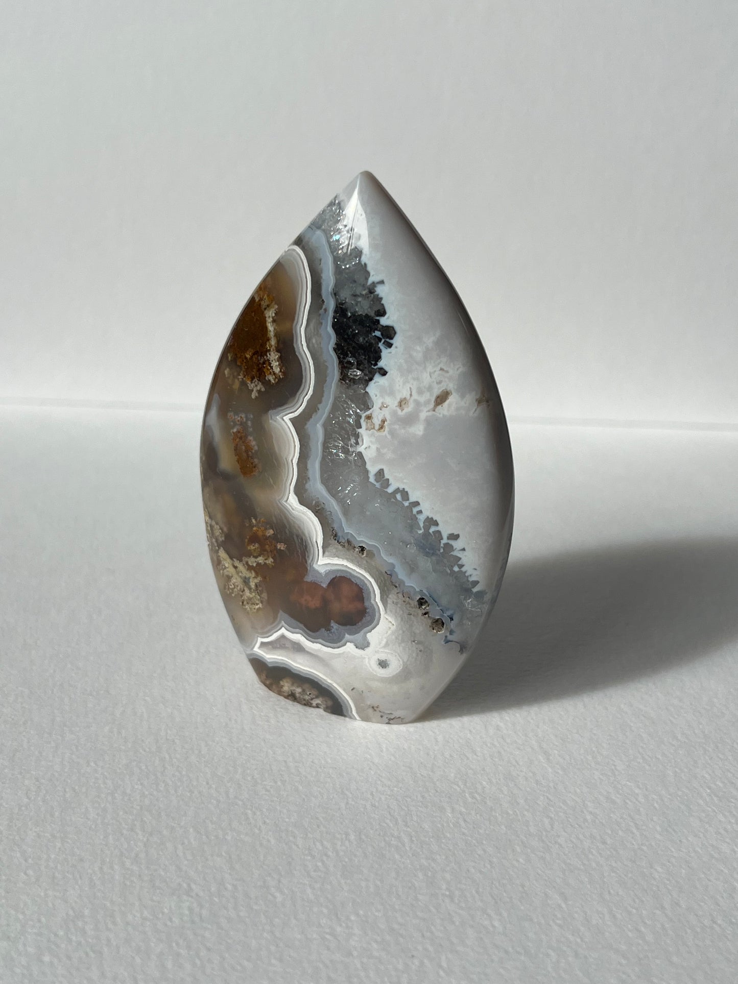Nebula Agate Flame with Dendritic Inclusions B