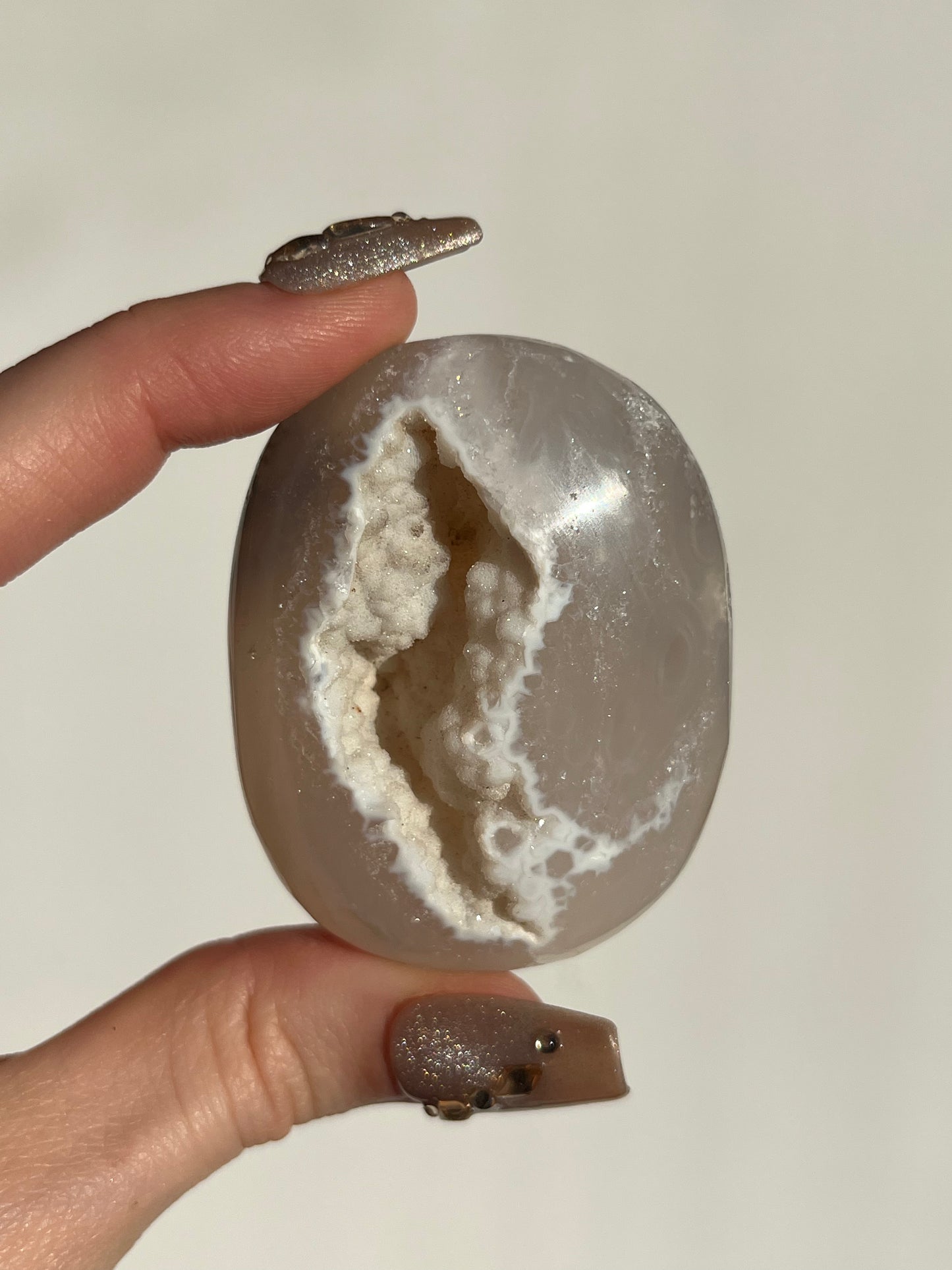 Druzy Jelly Nebula Agate Palmstone A