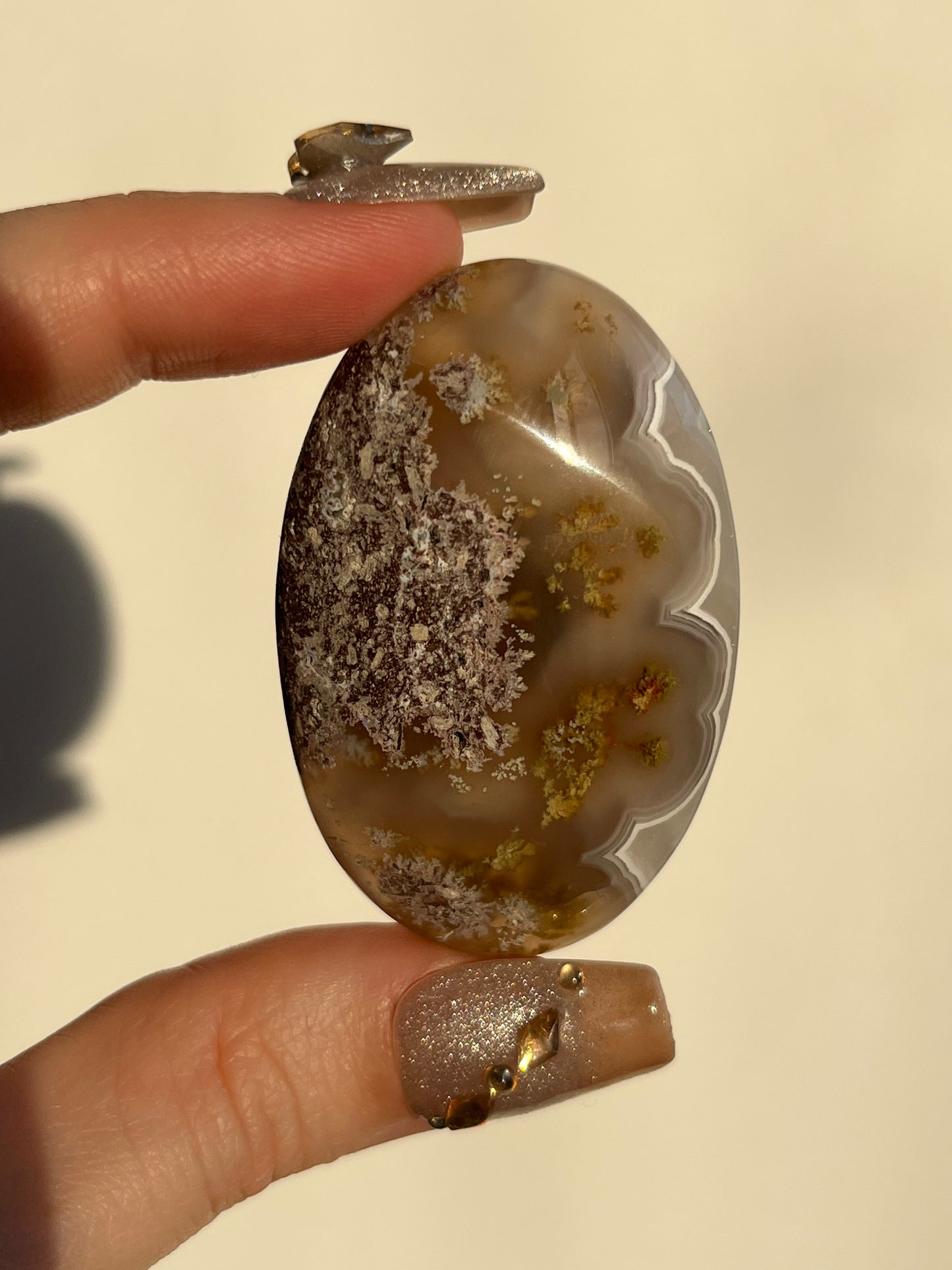 Nebula Agate and Scenic Moss Palmstone K
