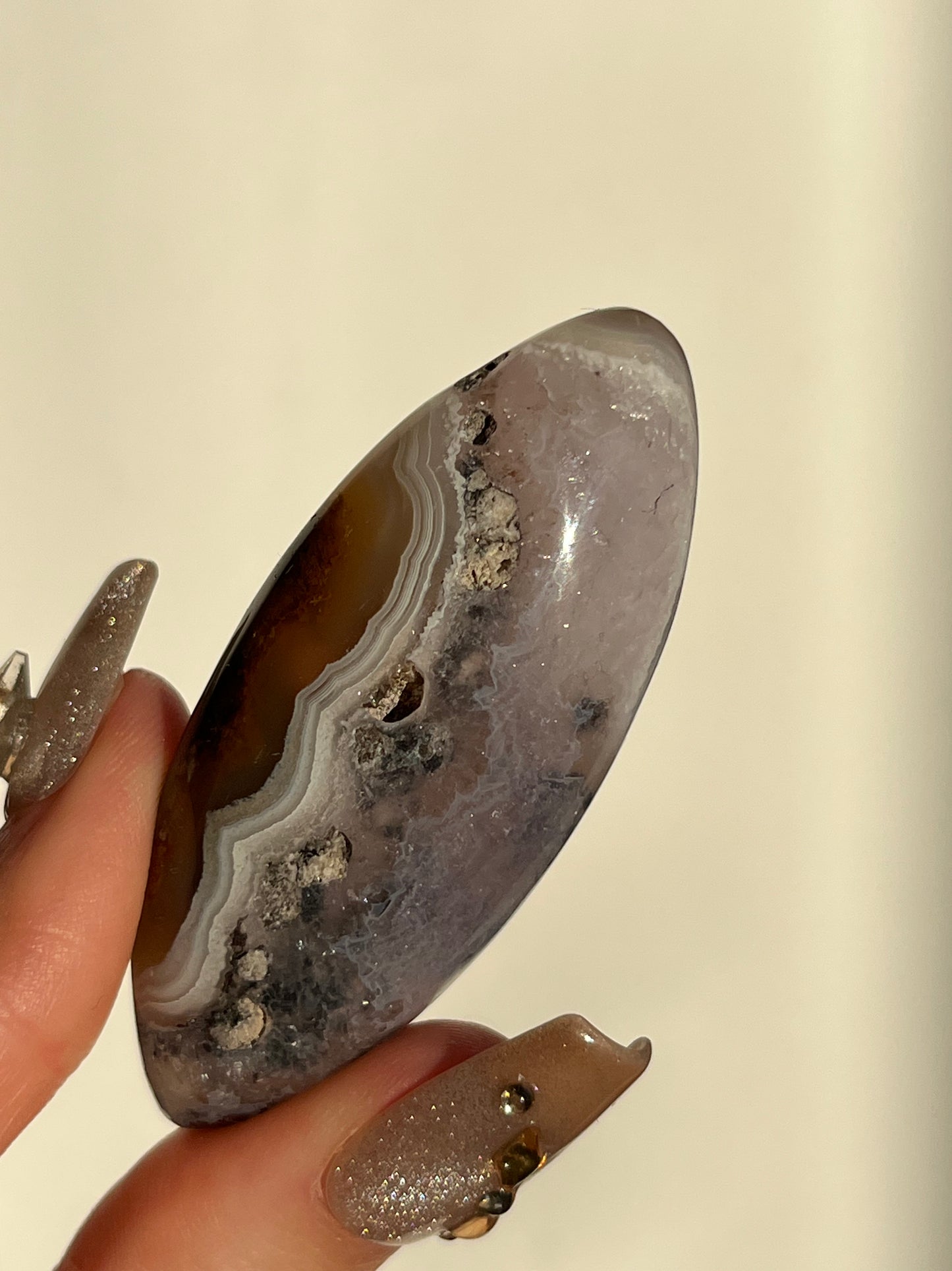 Nebula Agate and Scenic Moss Shiva (You Choose)