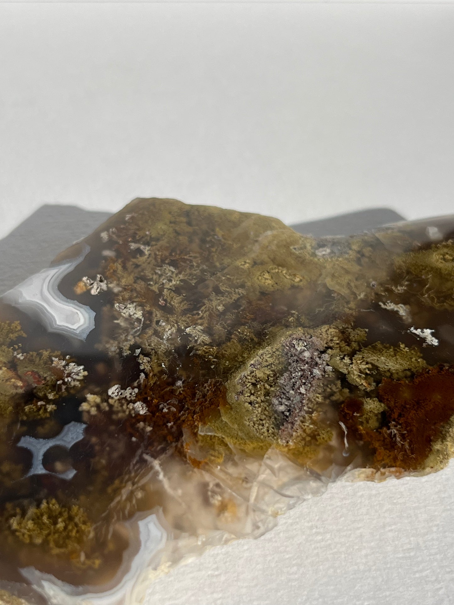 Nebula Agate with Multicoloured Moss Semi Polished Slab C