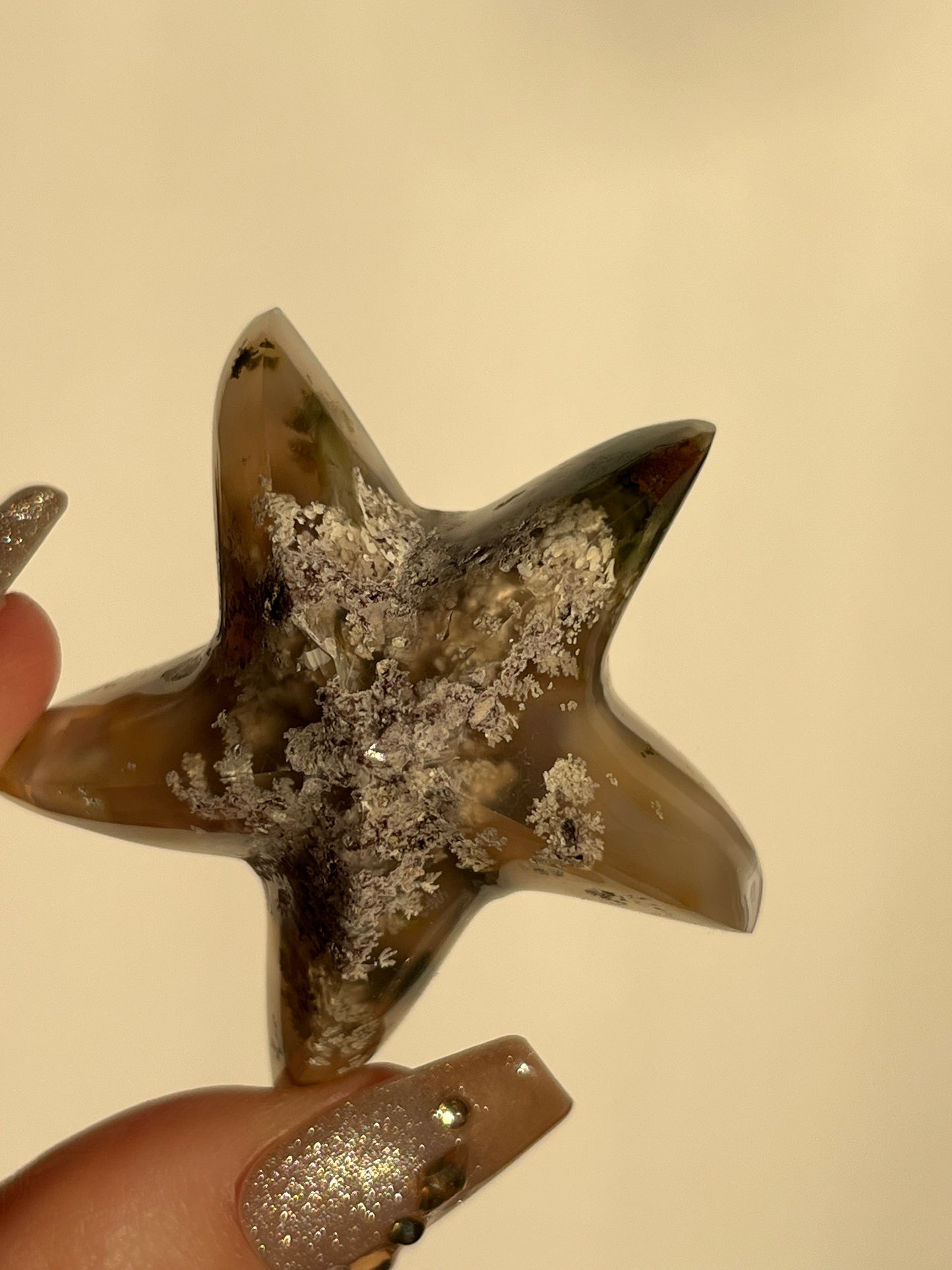 Nebula Agate Starfish Carving E