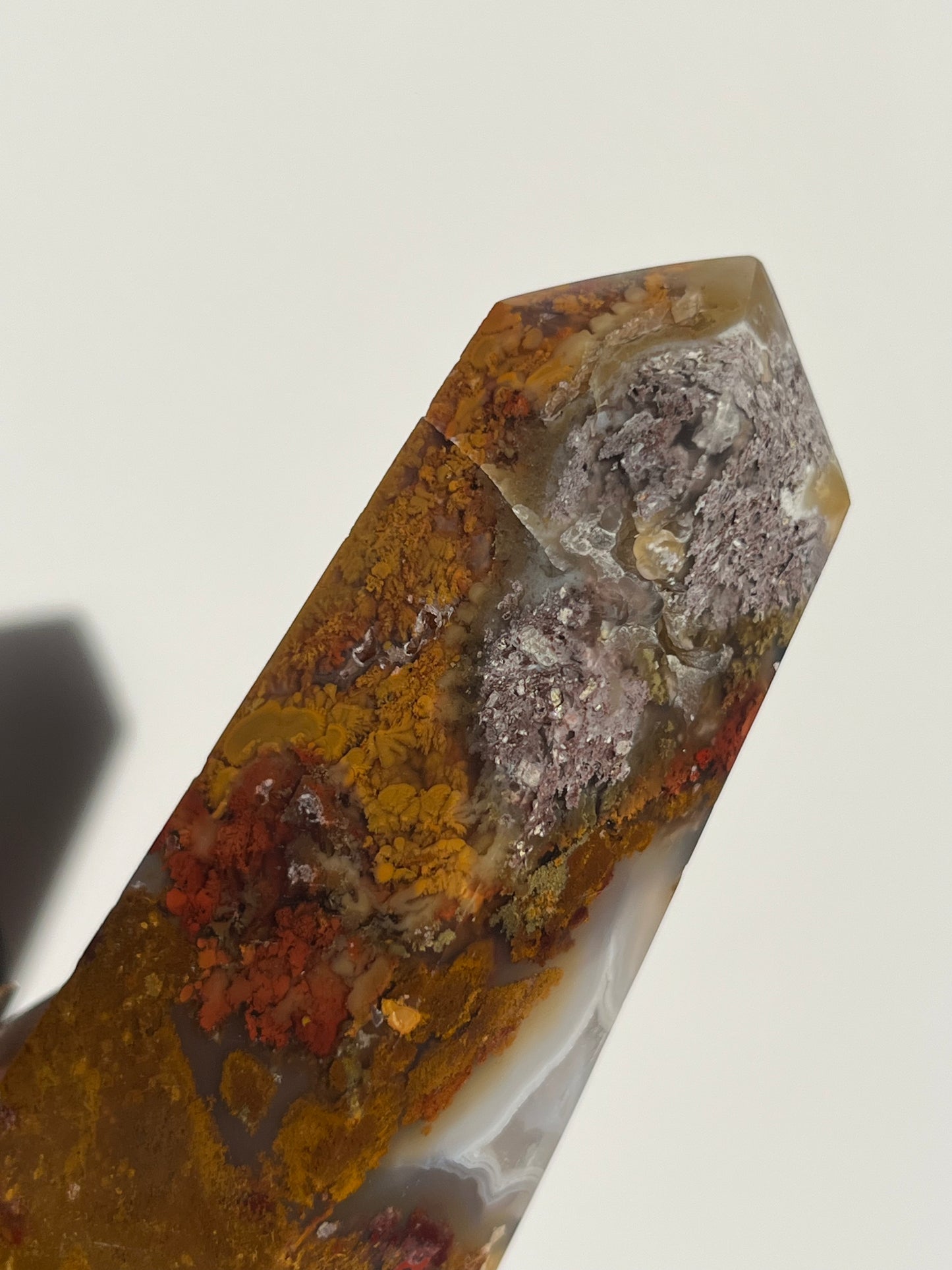 Nebula Agate and Multicoloured Scenic Moss Tower I