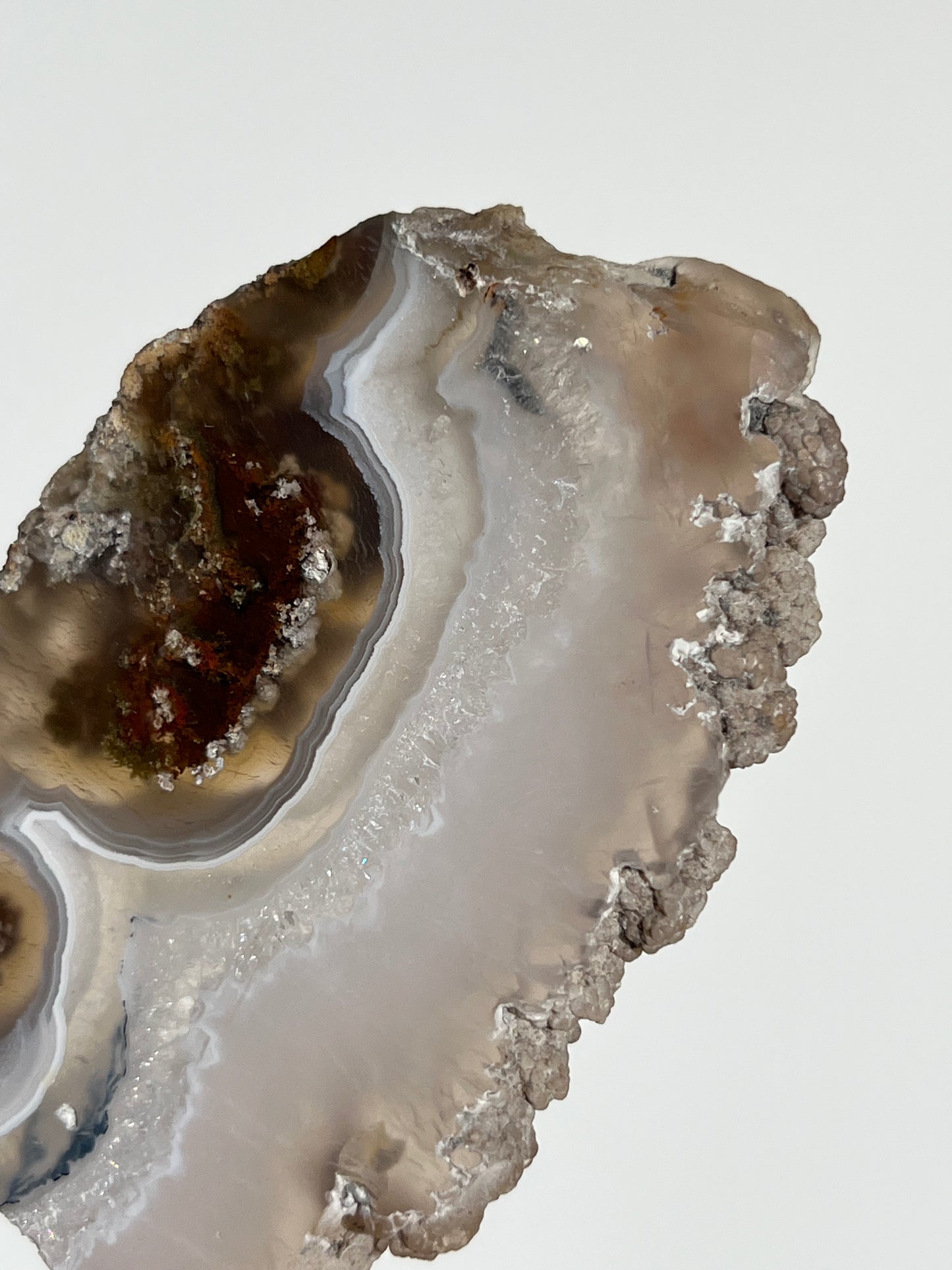 Nebula Agate with Scenic Moss and Dendritic Inclusions Slab A