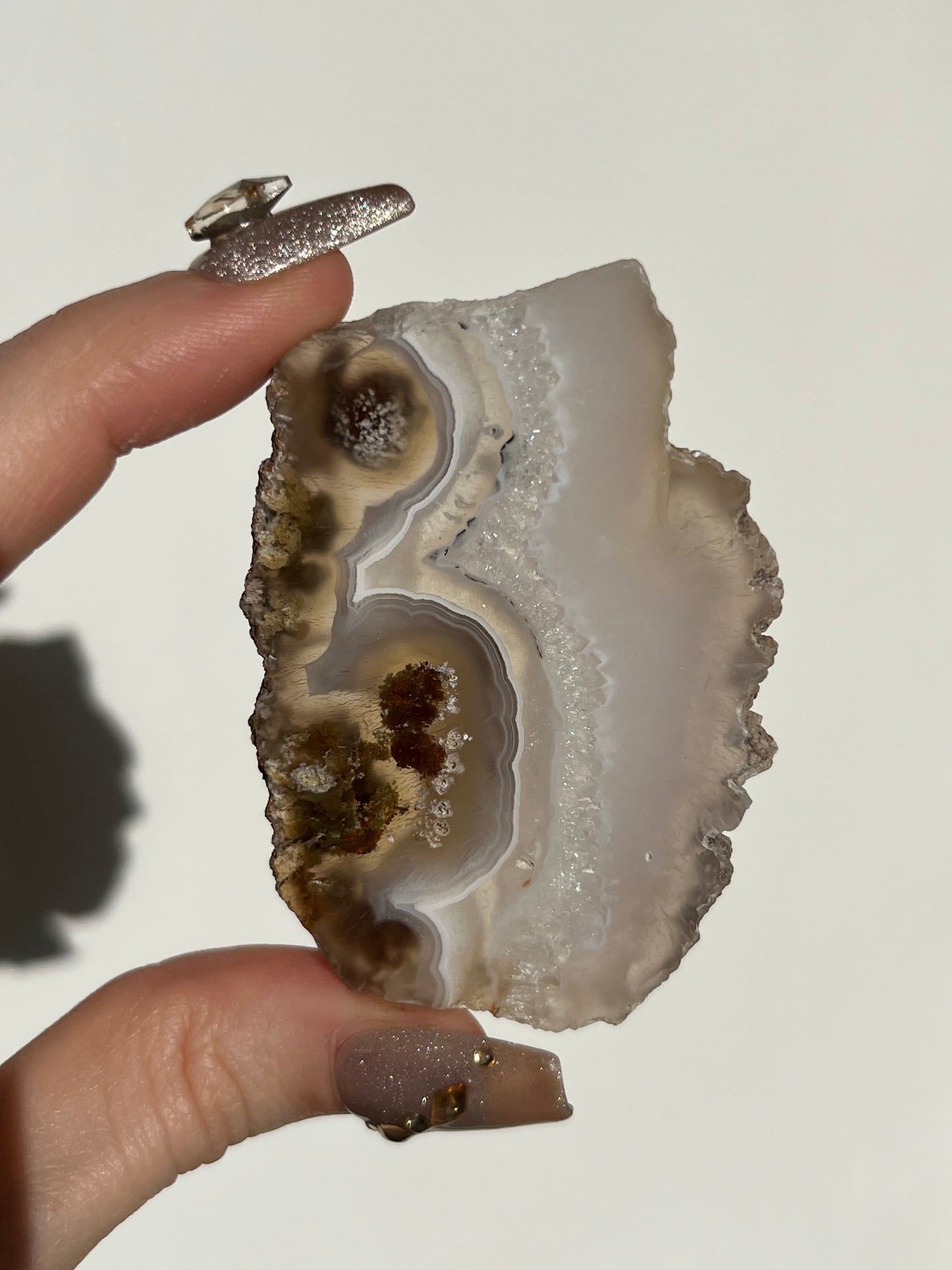 Nebula Agate with Scenic Moss and Dendritic Inclusions Slab G