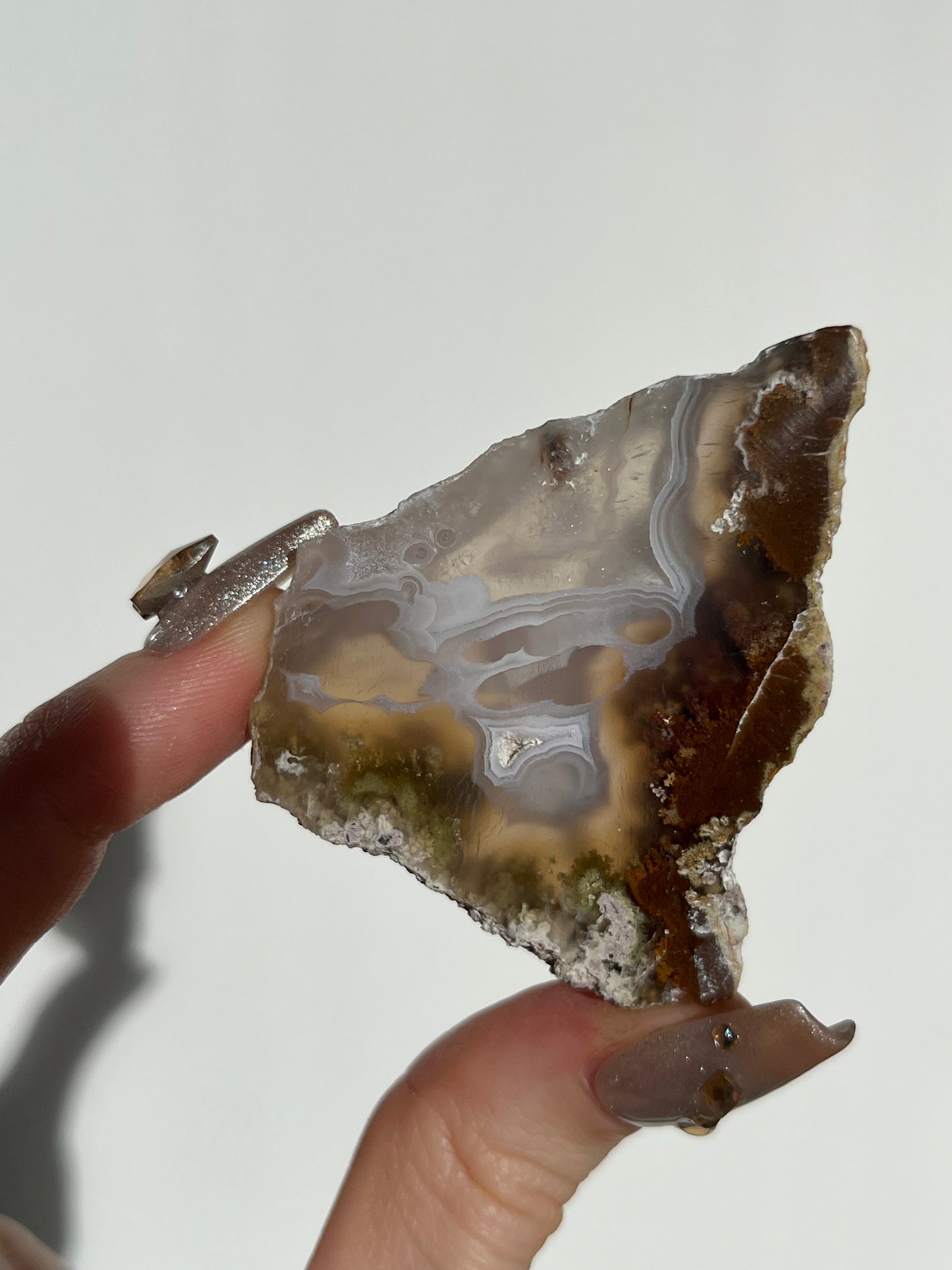 Nebula Agate with Scenic Moss Slab I