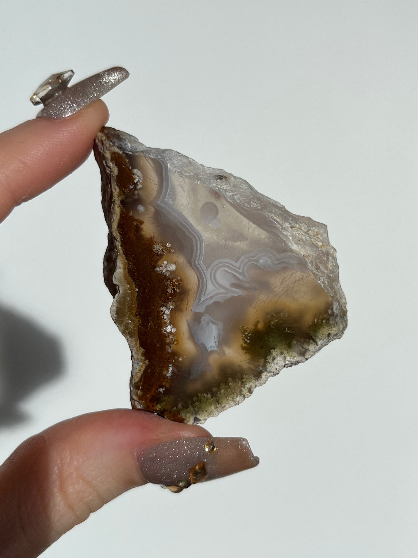 Nebula Agate with Scenic Moss Slab I