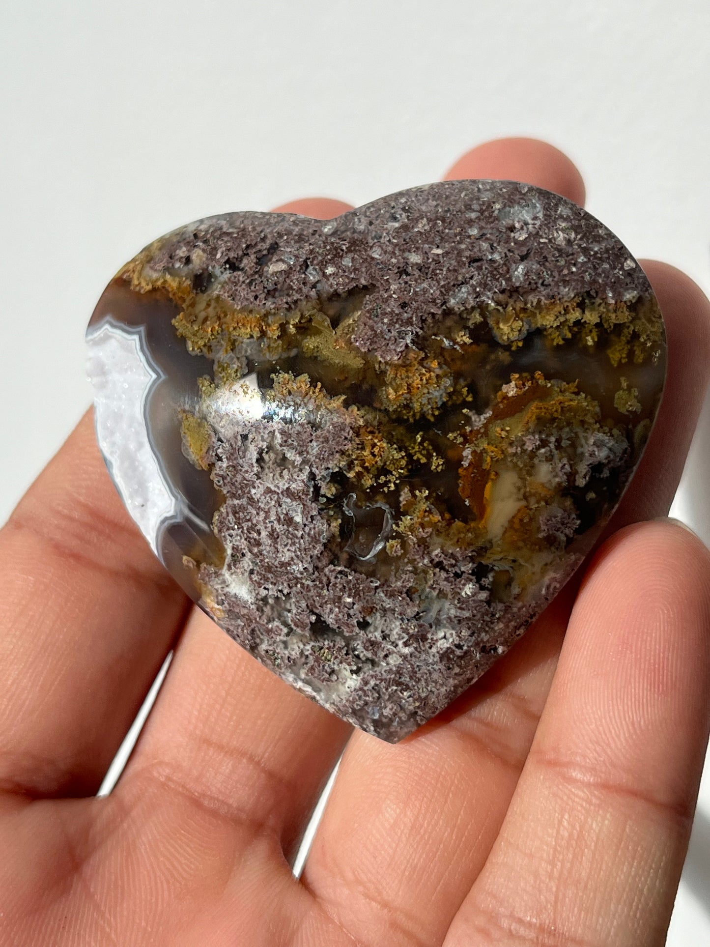 Nebula Agate Puffy Heart (You Choose)
