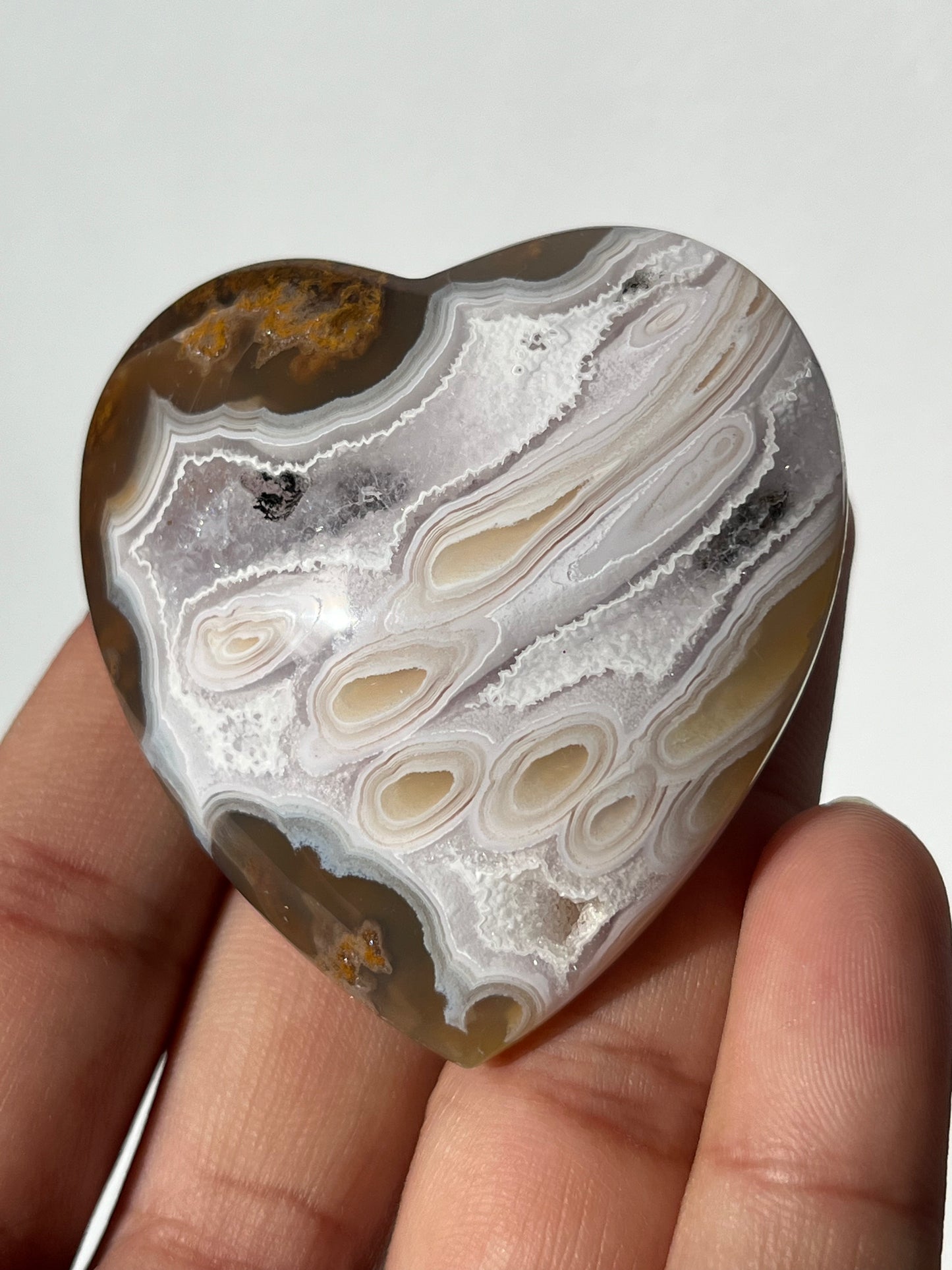 Nebula Agate Puffy Heart (You Choose)