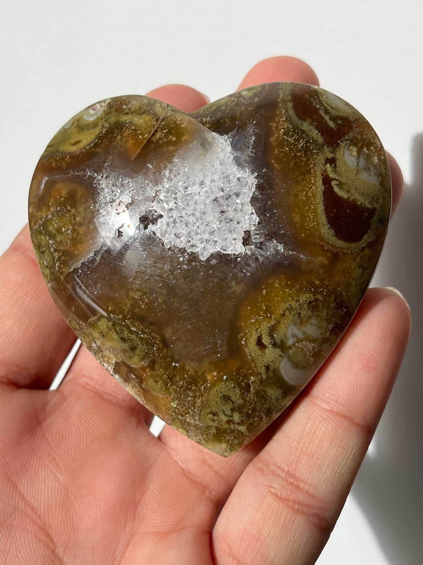 Nebula Agate Puffy Heart (You Choose)