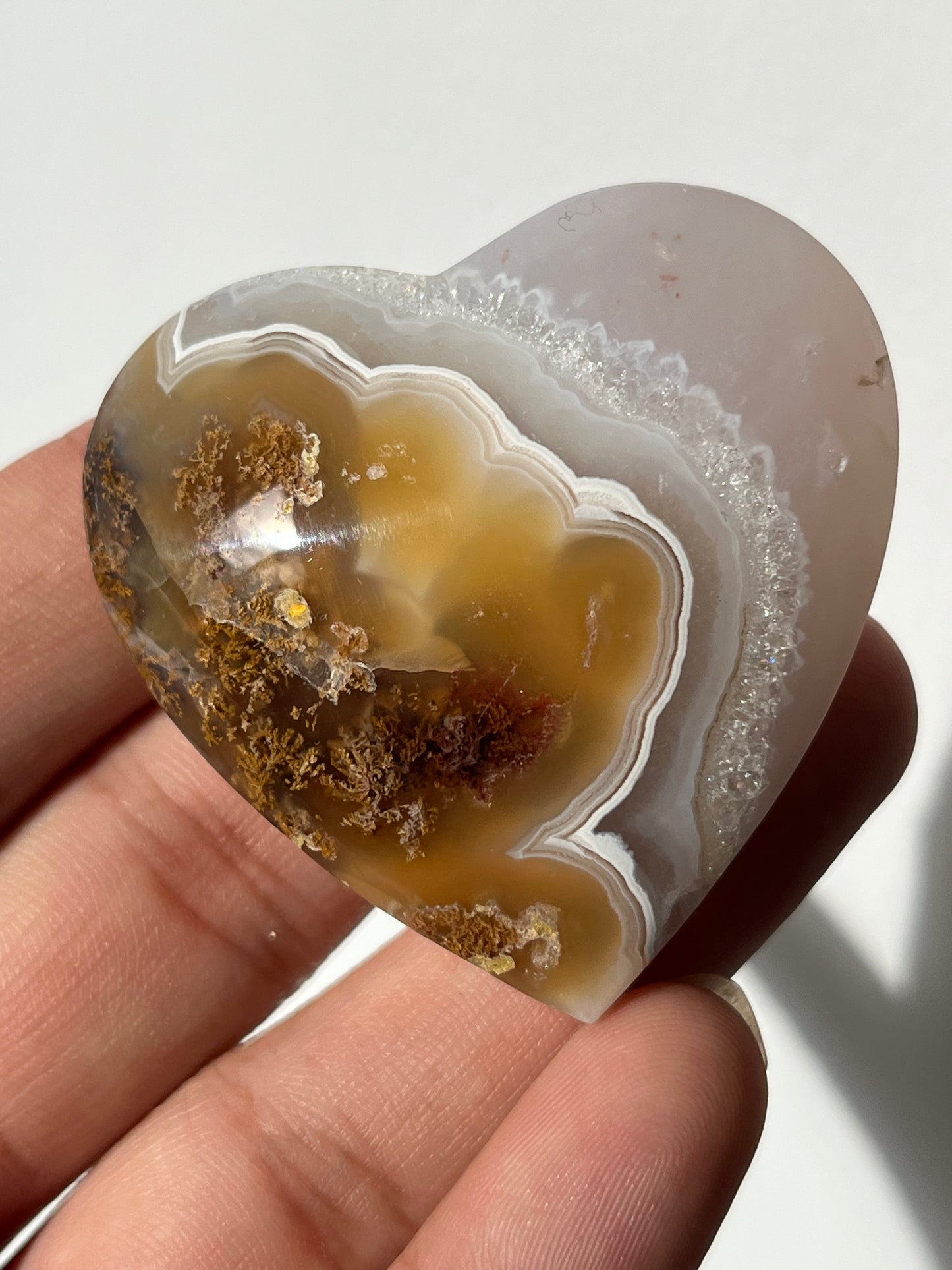 Nebula Agate Puffy Heart (You Choose)