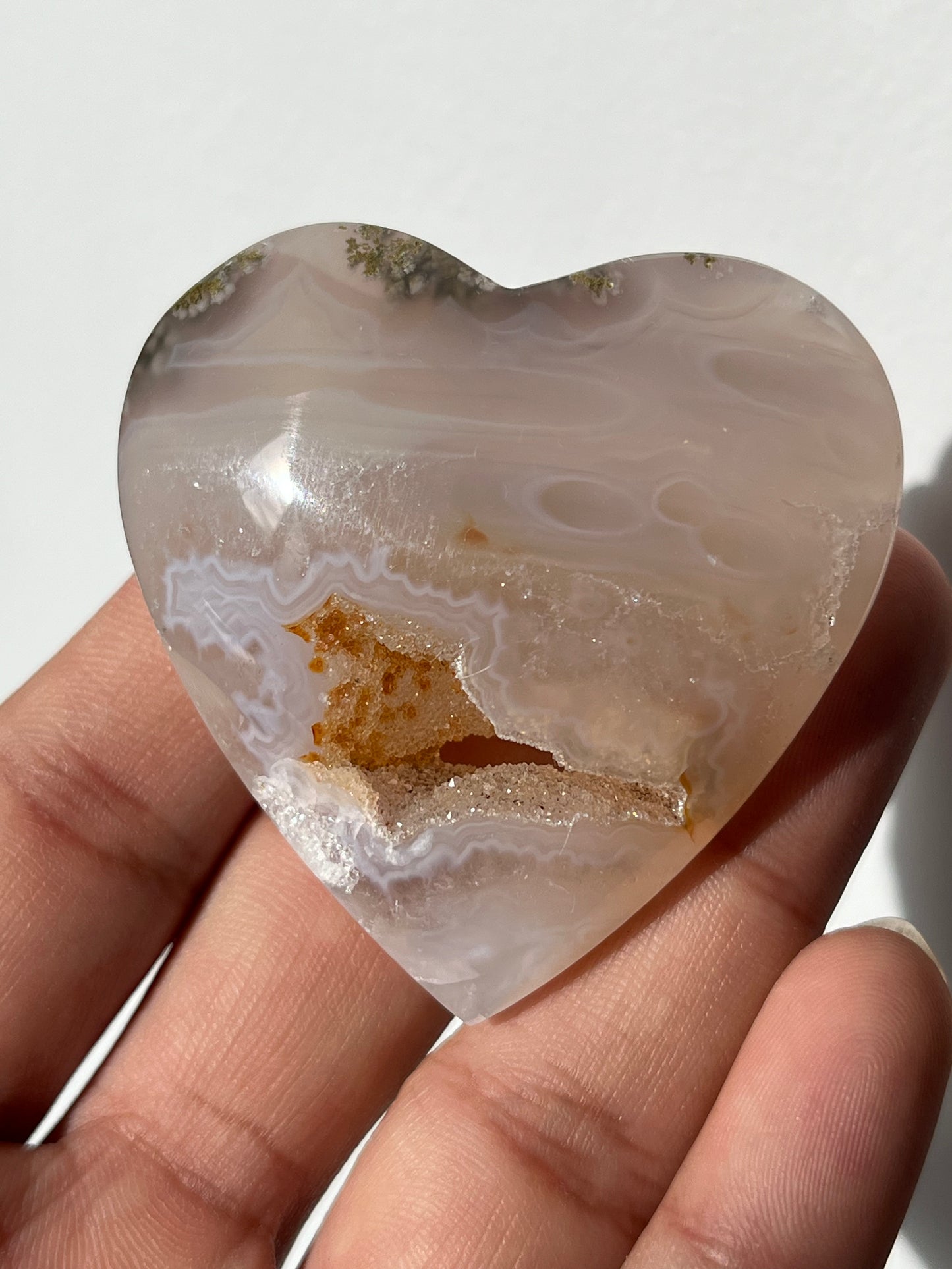 Nebula Agate Puffy Heart (You Choose)