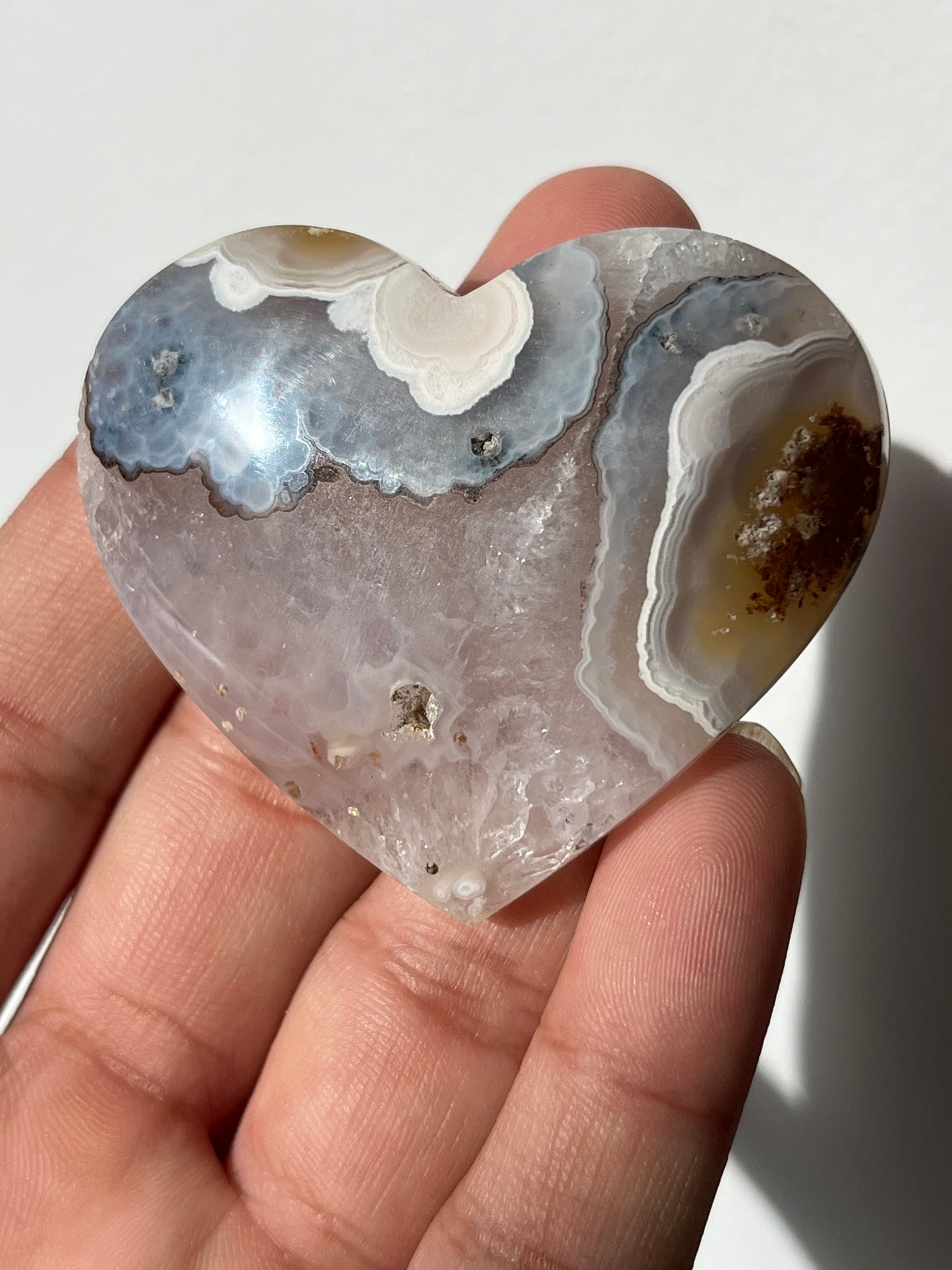 Nebula Agate Puffy Heart (You Choose)
