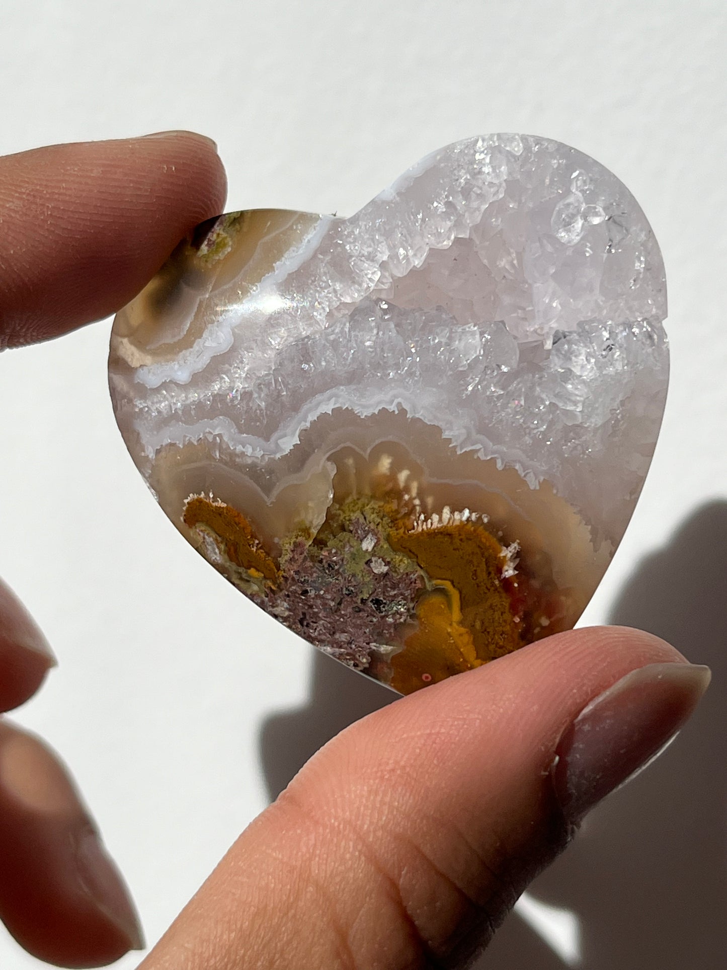 Nebula Agate Puffy Heart (You Choose)