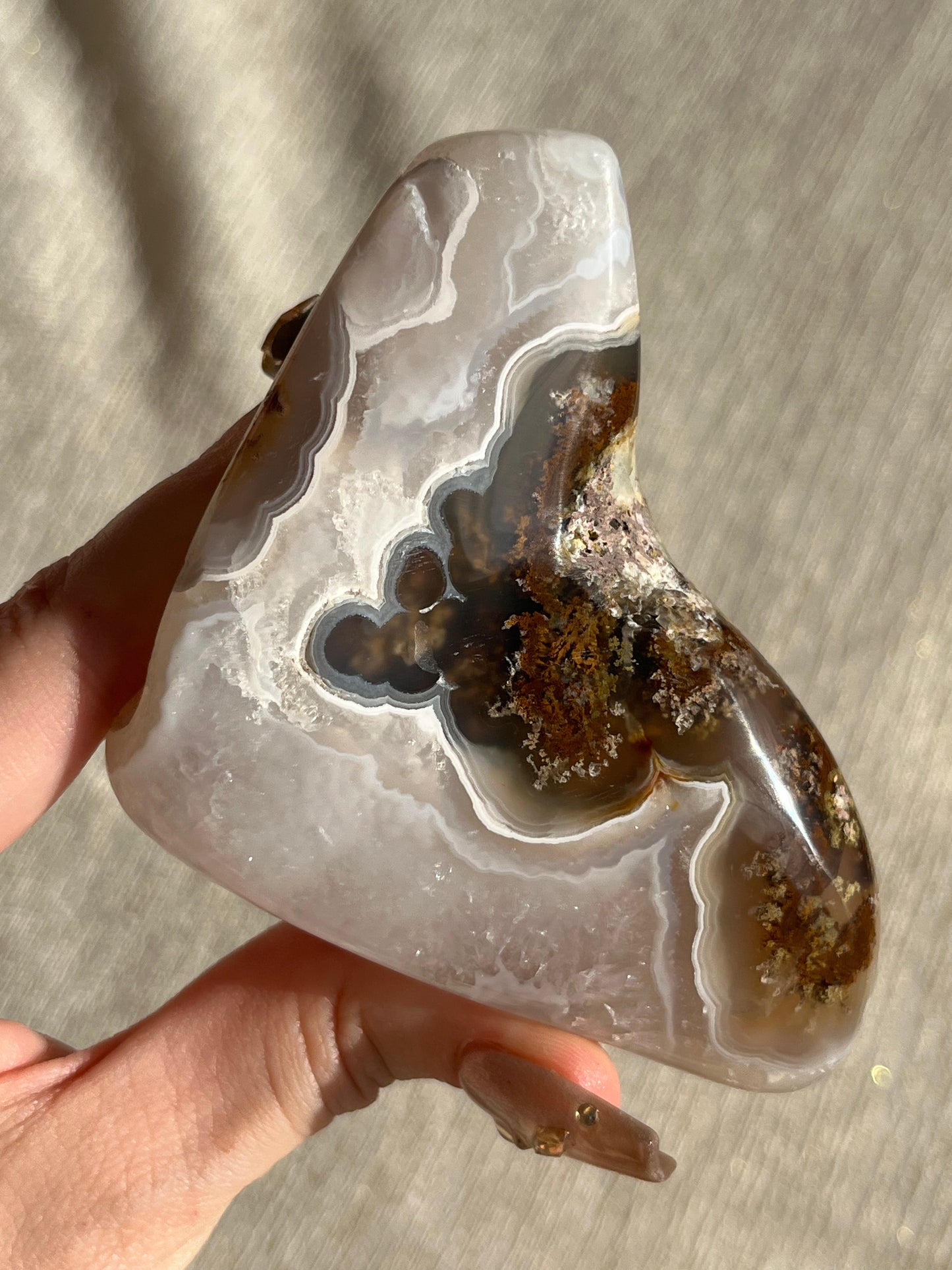 Nebula Agate and Scenic Moss Freeform L