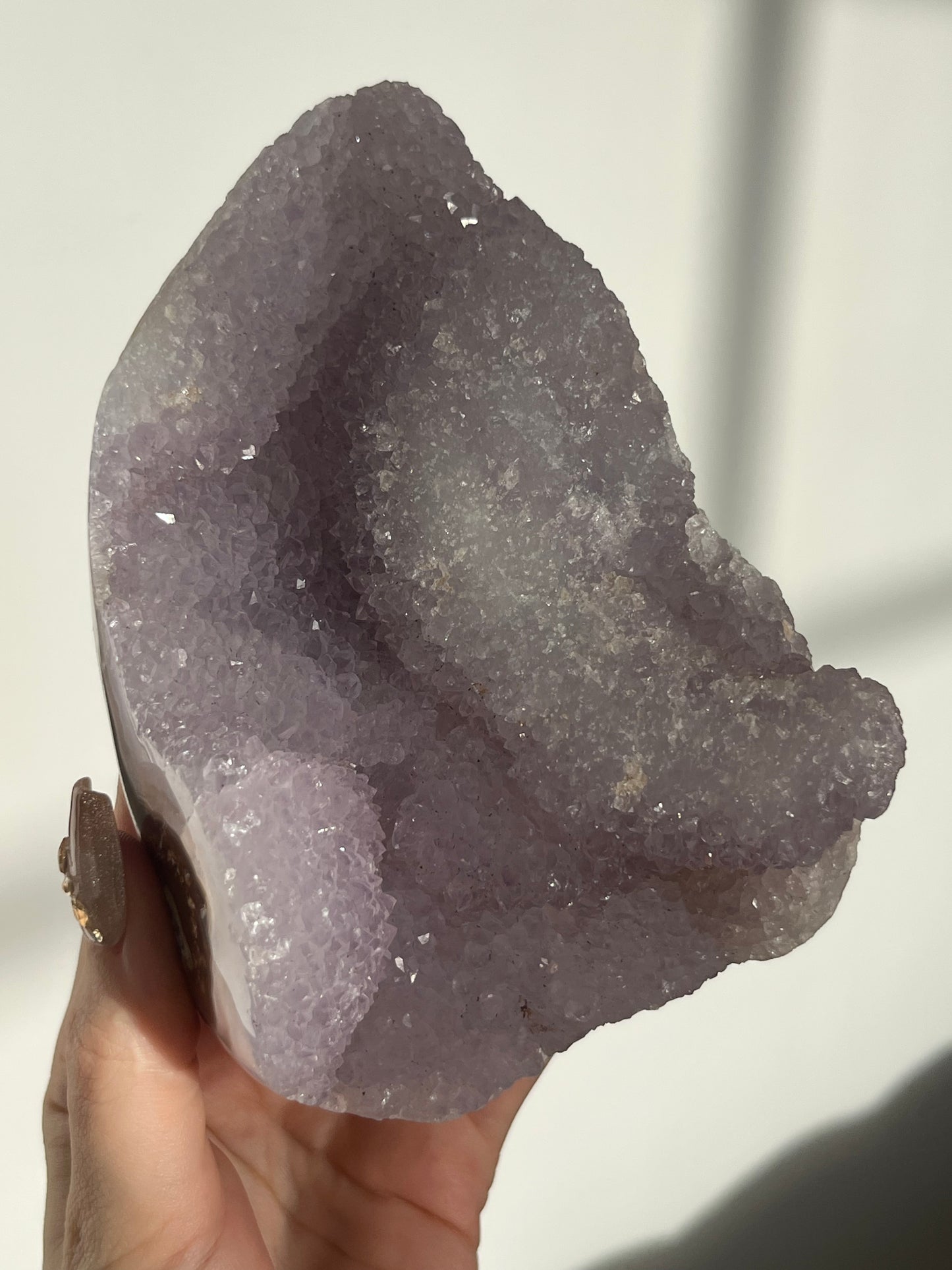 Nebula Agate, Amethyst & Scenic Moss Freeform P