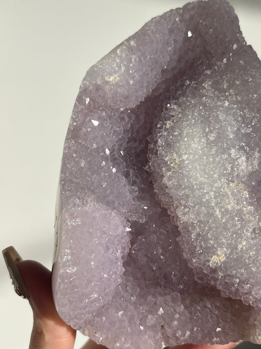 Nebula Agate, Amethyst & Scenic Moss Freeform P