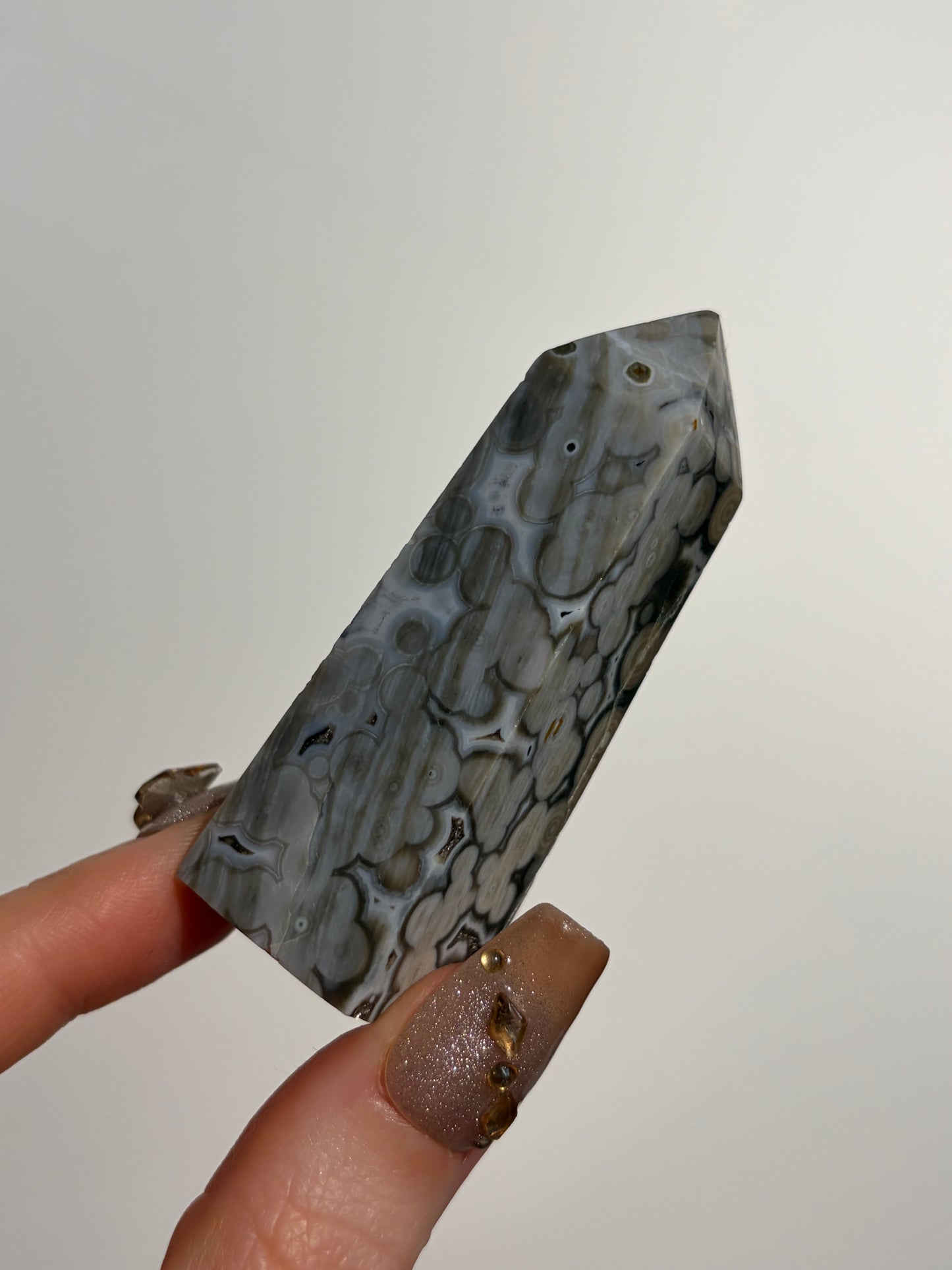 Green Orbicular Jasper Tower (Perfectly Imperfect)