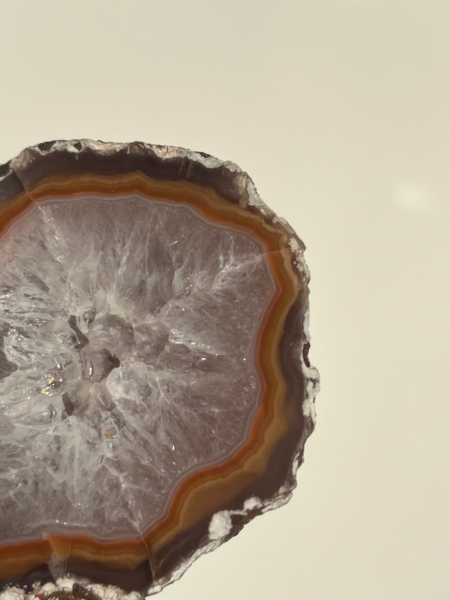 ‘Atlas’ Orange Laguna Agate with Quartz Geode