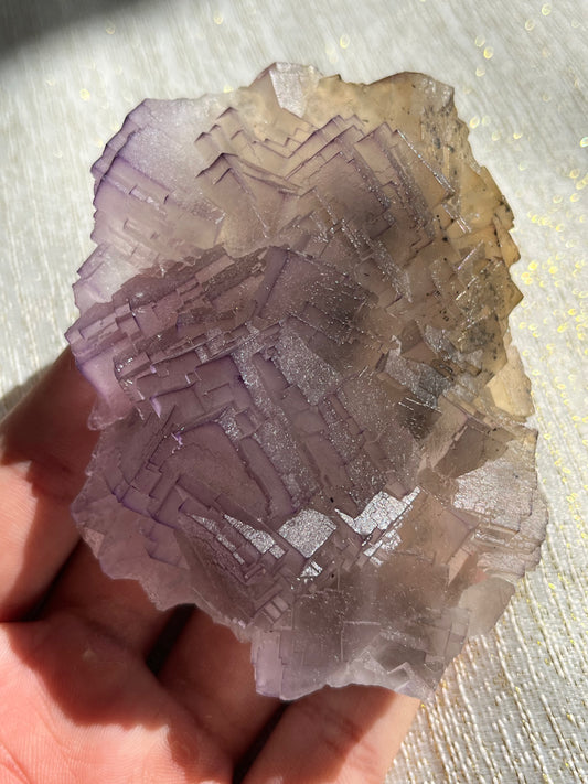 Lilac Fluorite Specimen D w/ Dendritic inclusions