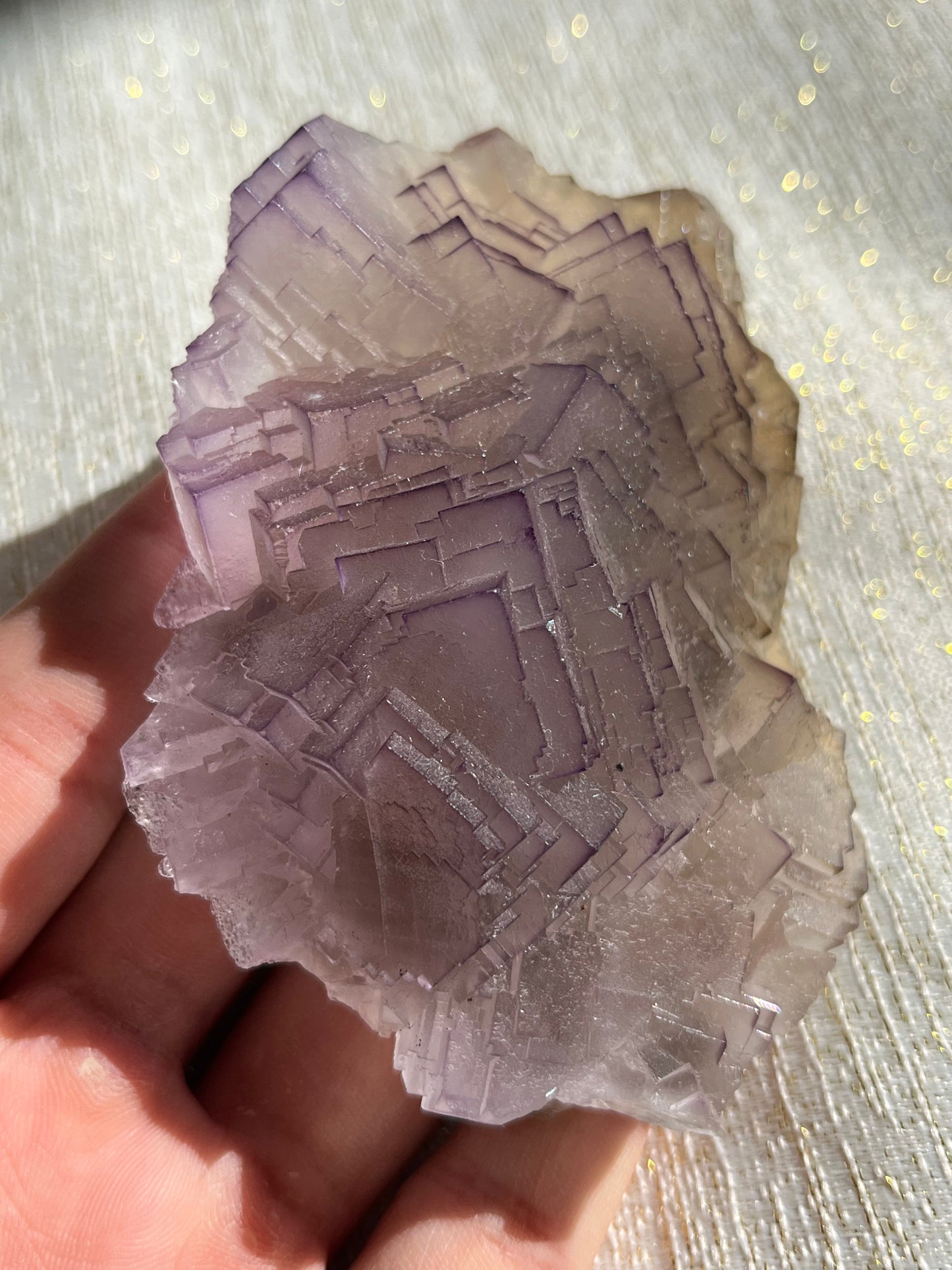 Lilac Fluorite Specimen D w/ Dendritic inclusions