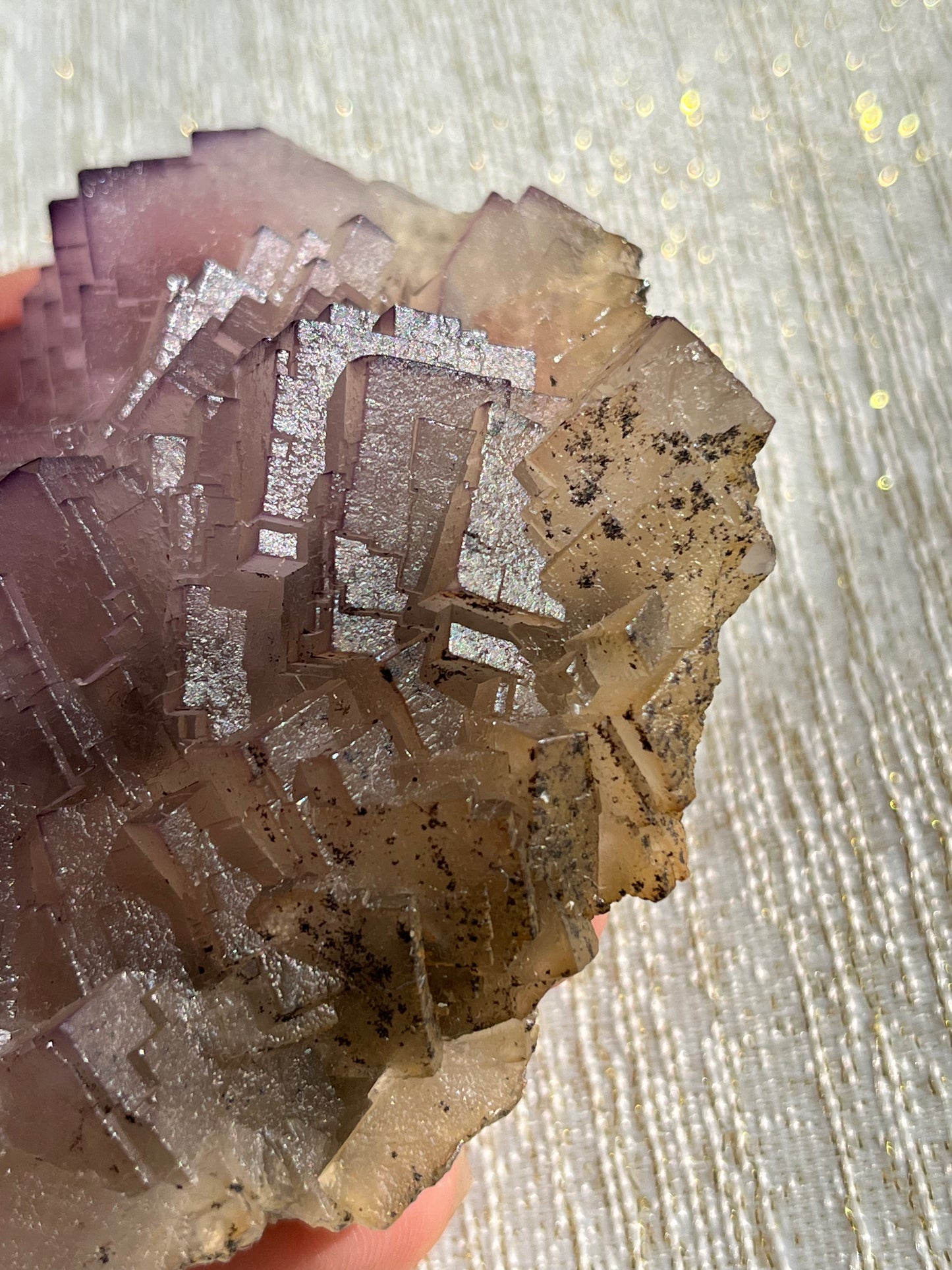Lilac Fluorite Specimen D w/ Dendritic inclusions