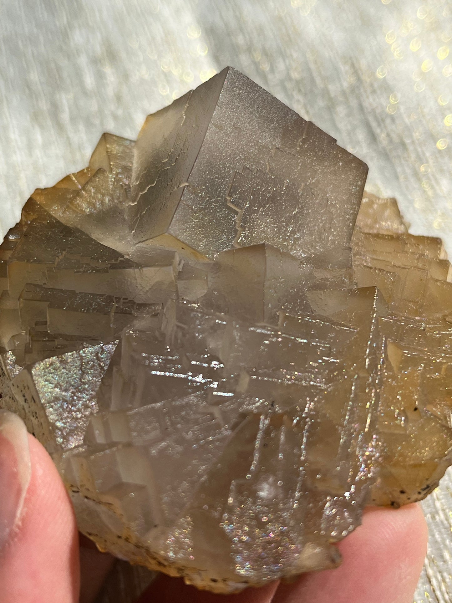 Iridescent Fluorite Specimen w/ Dendritic inclusions R