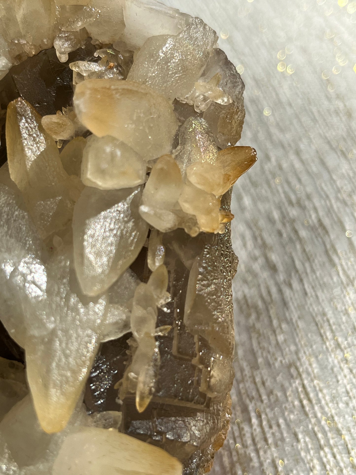 'Maharani' Iridescent Fluorite & Dogtooth Calcite Statement Specimen