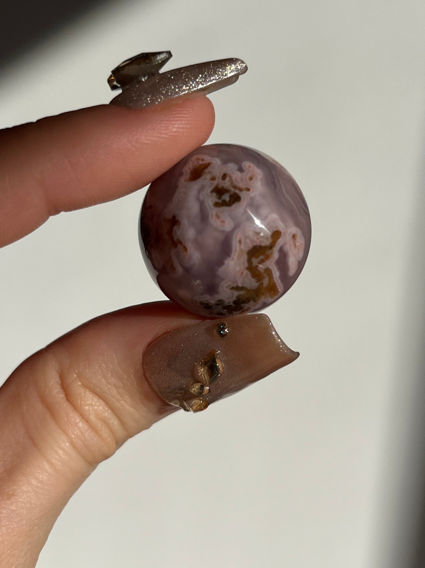 Pink Agua Nueva Agate Sphere D