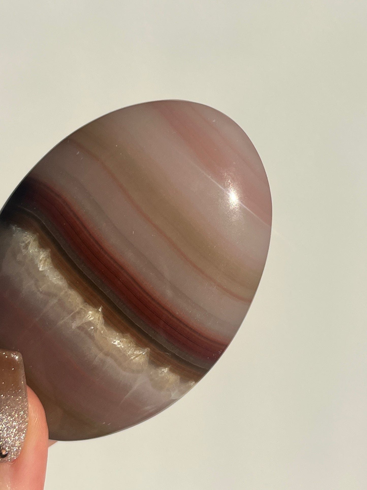 Pink Banded Calcite Palmstone A