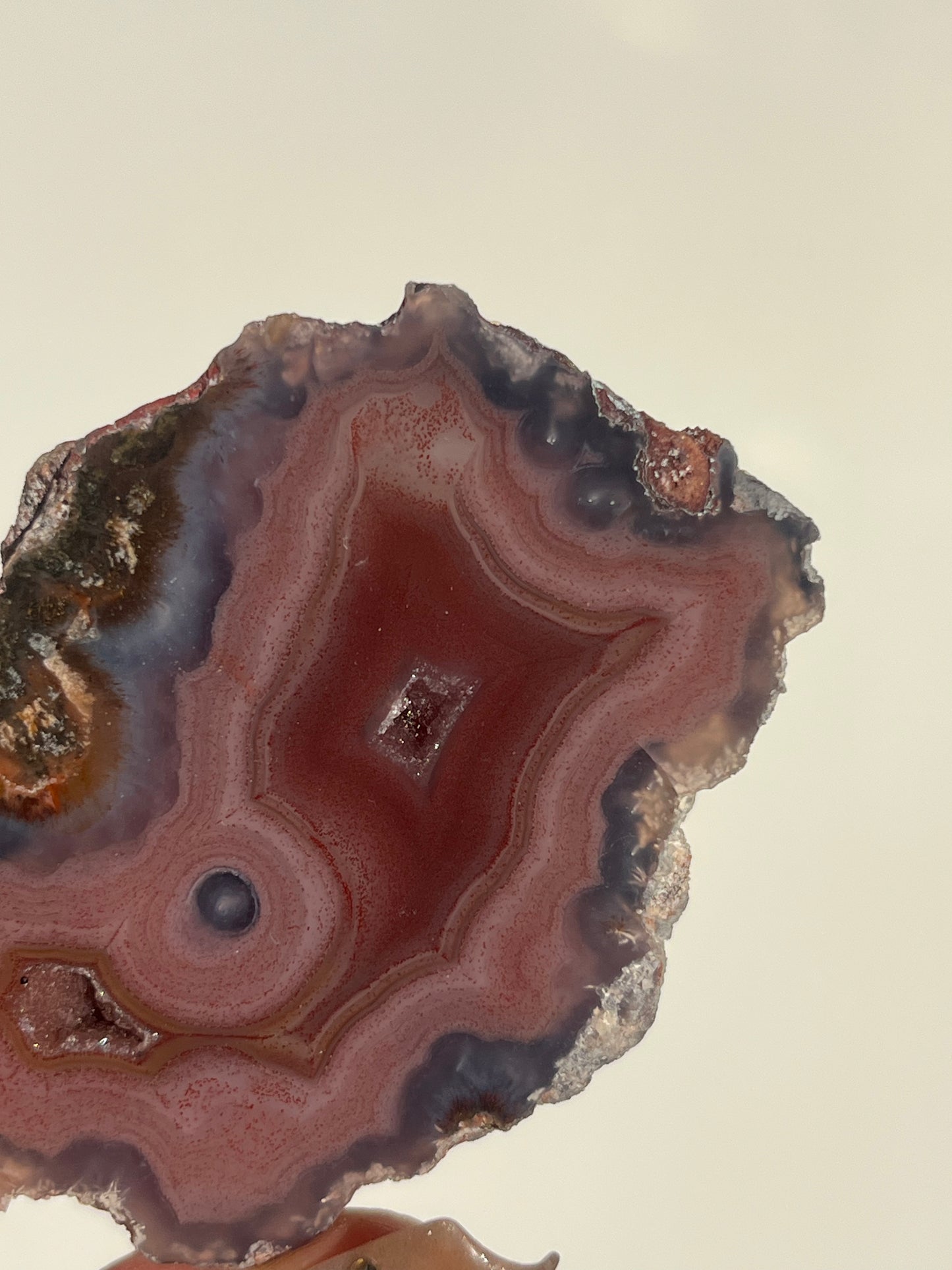 ‘Velour Sisters’ Smiling Face Pink & Blue Laguna Agate Pair