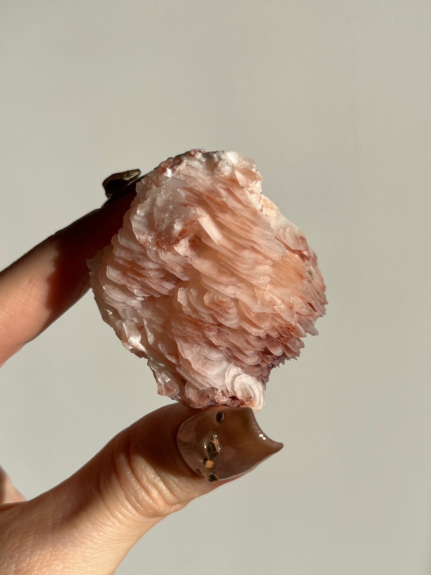 Peach Sakura Blossom Calcite Specimen K