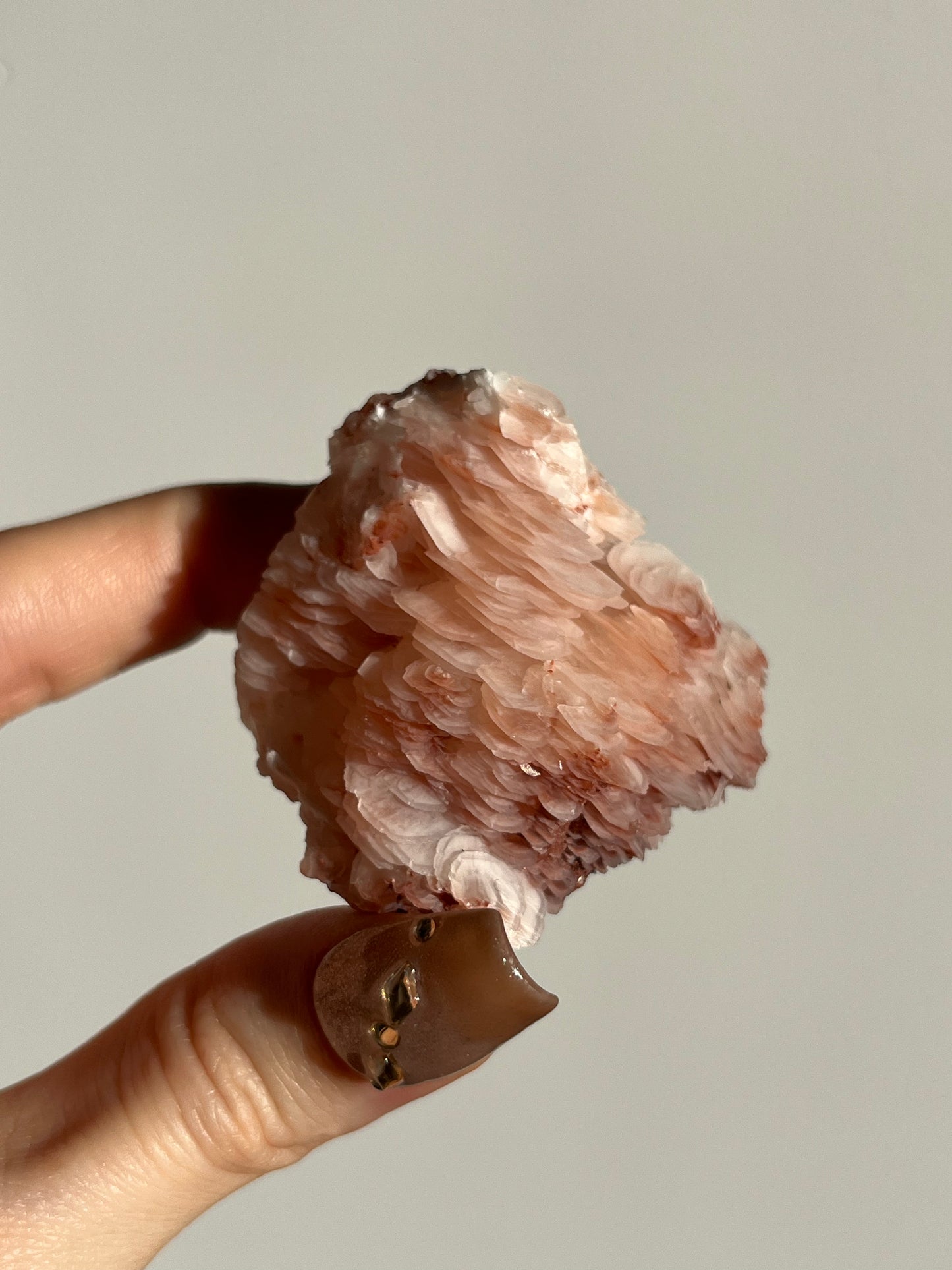 Peach Sakura Blossom Calcite Specimen K